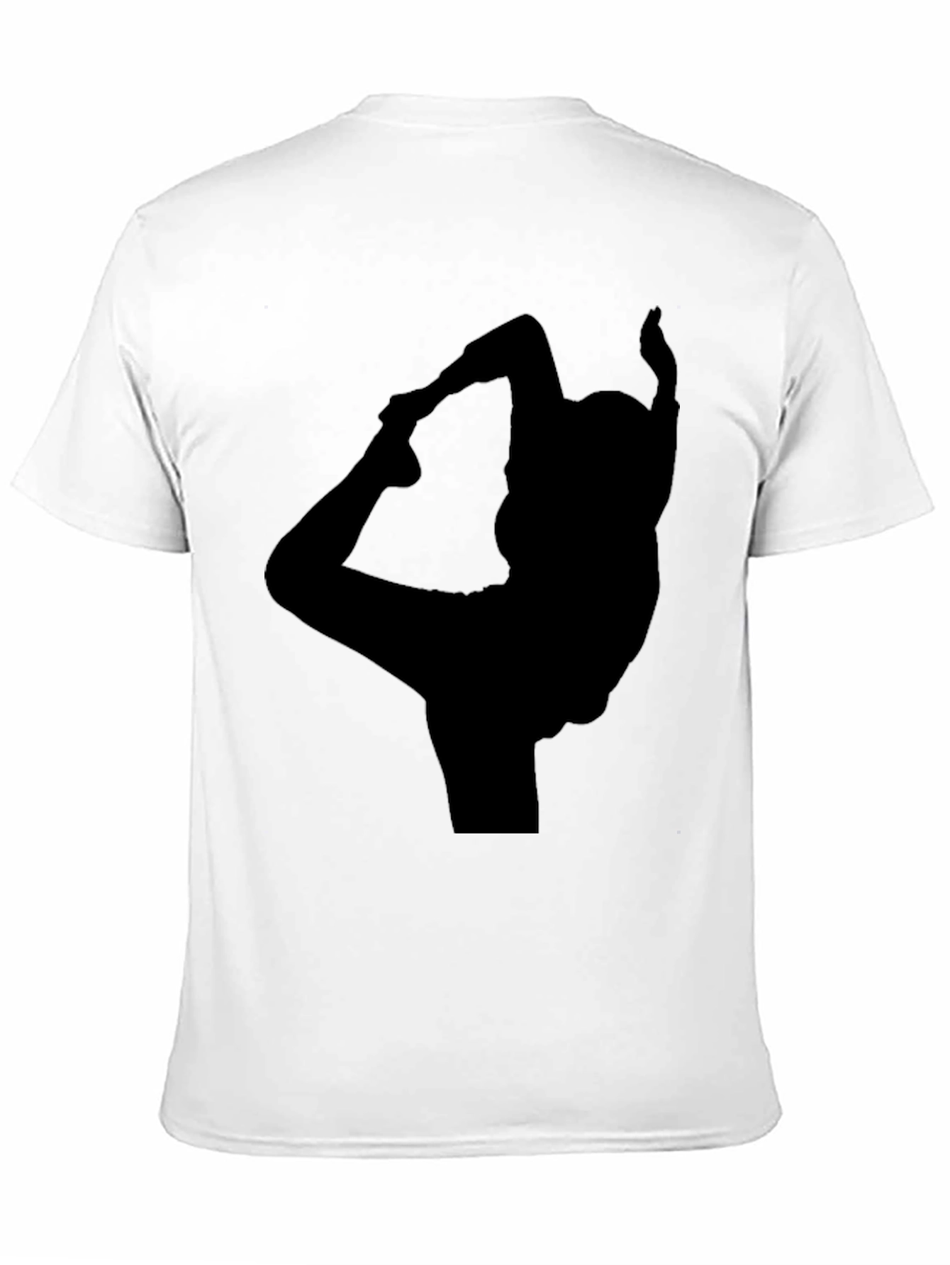 Black Yoga Silhouette Black T-Shirt view 11