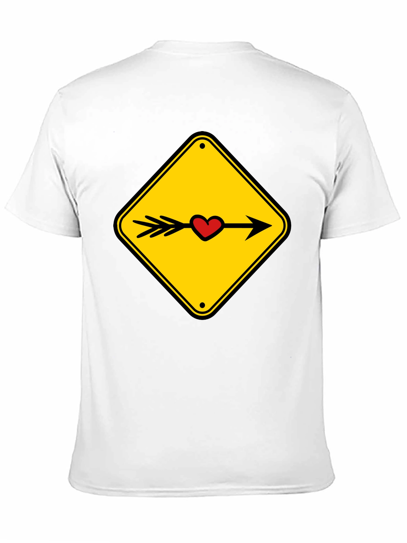 Black Heart Arrow Sign Black T-Shirt view 11