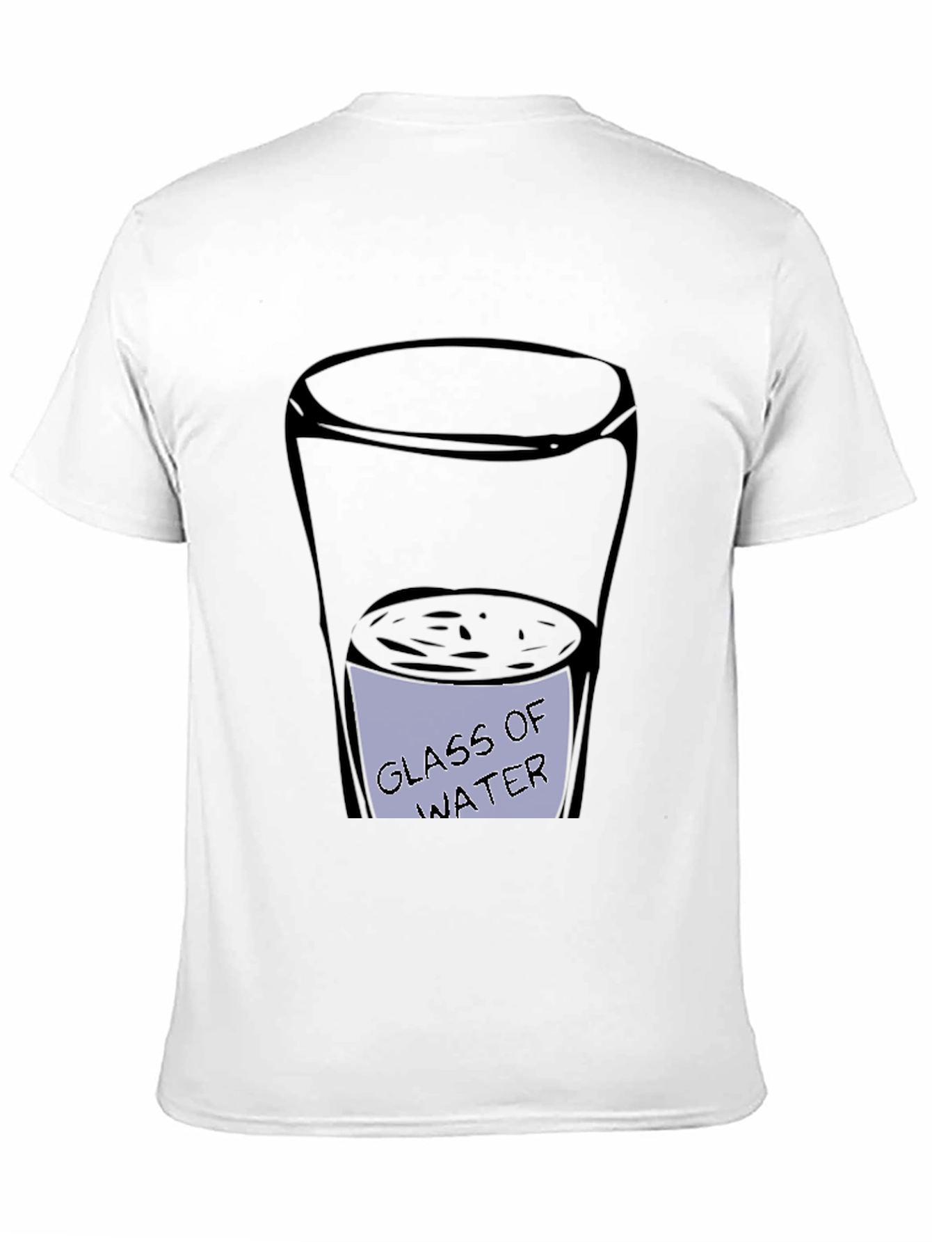 Black Glass of Water Graphic Tee - Casual Black T-Shirt view 11