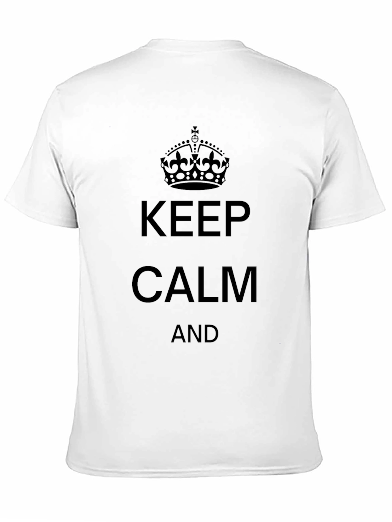 Black Keep Calm Graphic Tee - Black Cotton Blend view 11