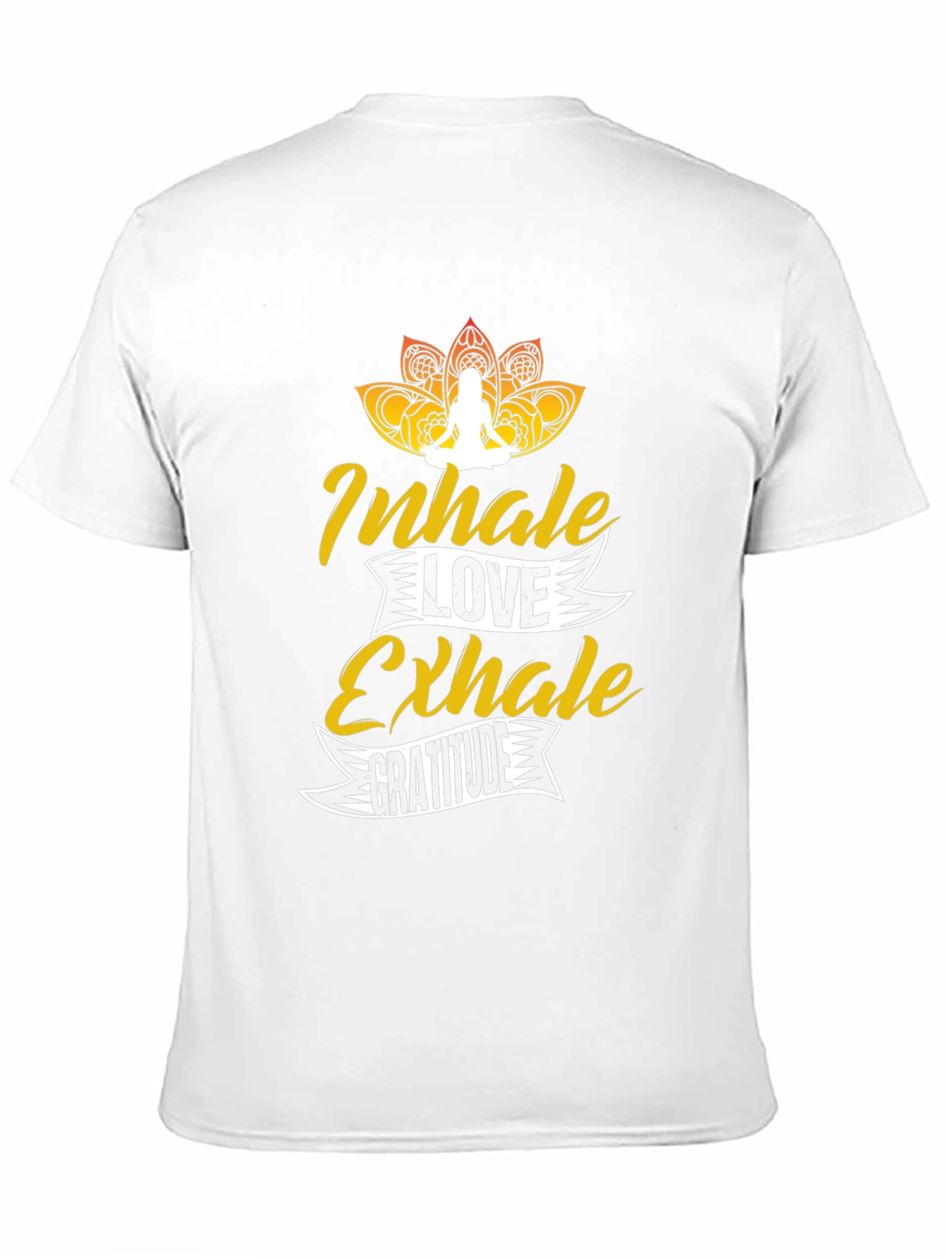 Black Inhale Love Exhale Gratitude Black Graphic Tee view 11