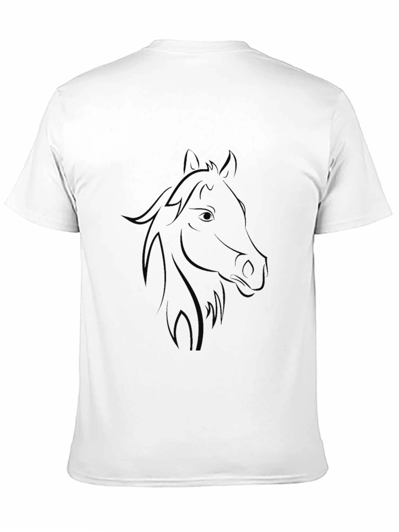 Black Men's Black Horse Graphic Tee - Stylish Casual Wear view 11