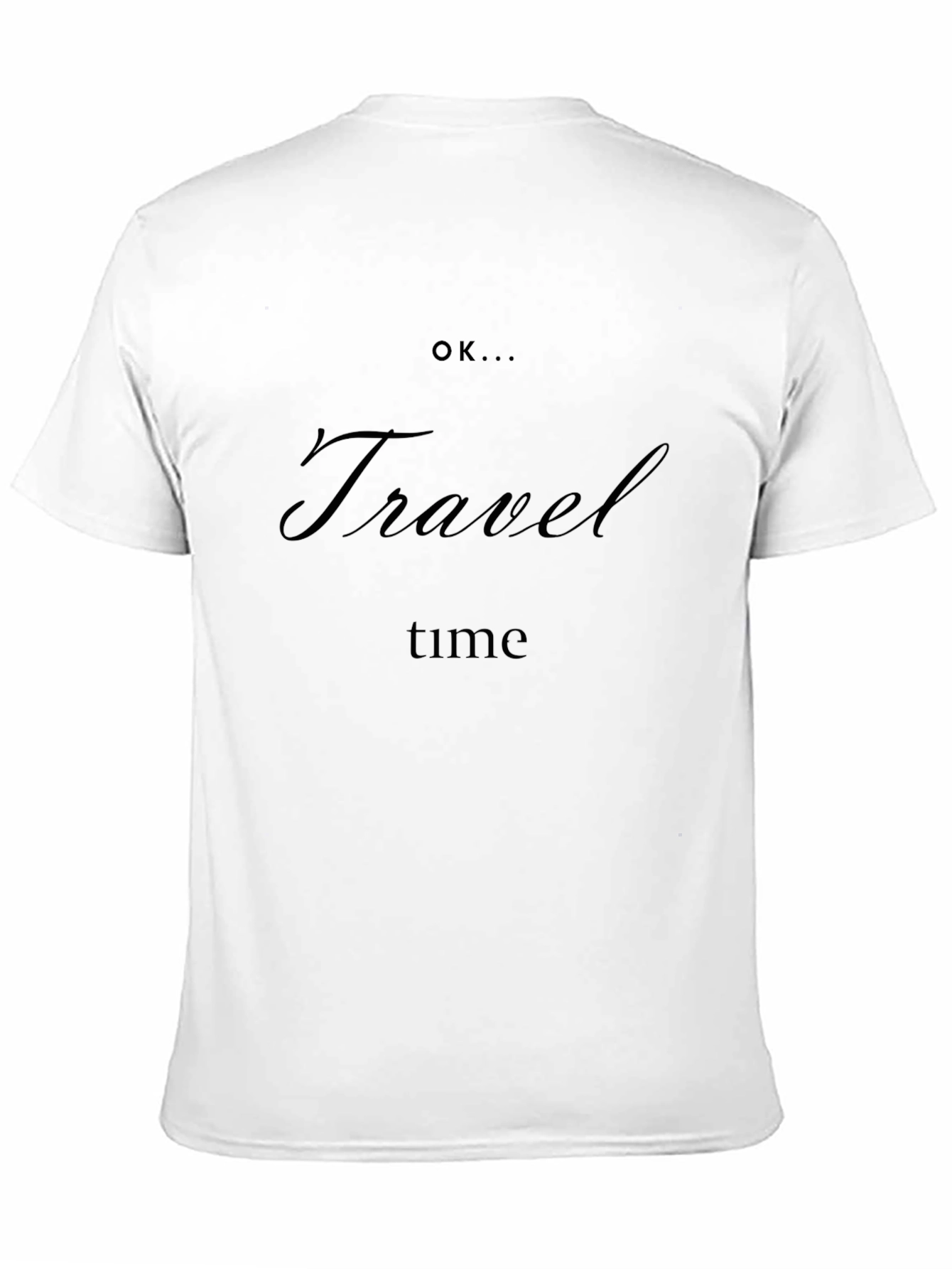 Black Travel Time Graphic Tee - Black, Crew Neck view 11