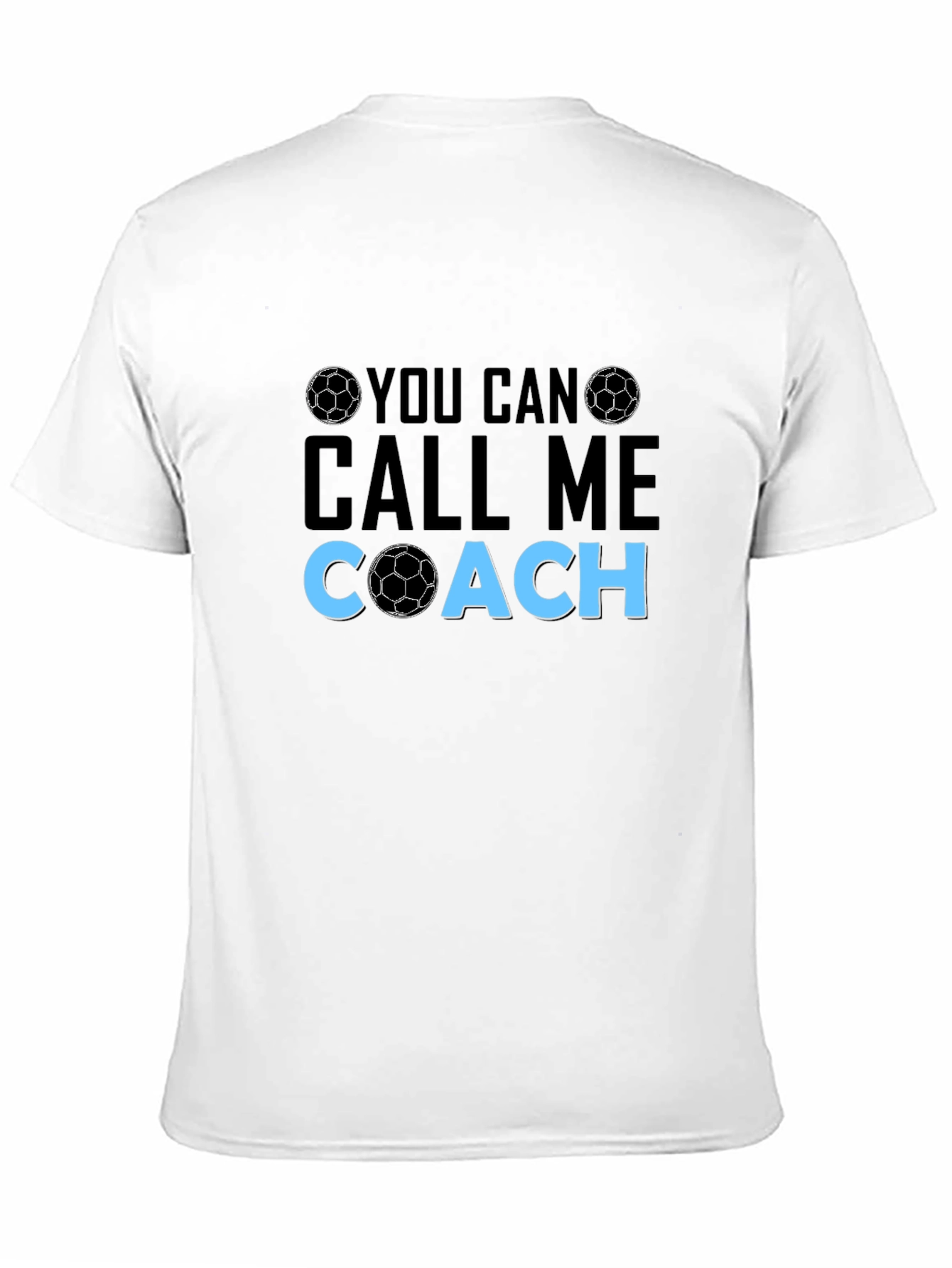 Black Soccer Coach Graphic T-Shirt view 11