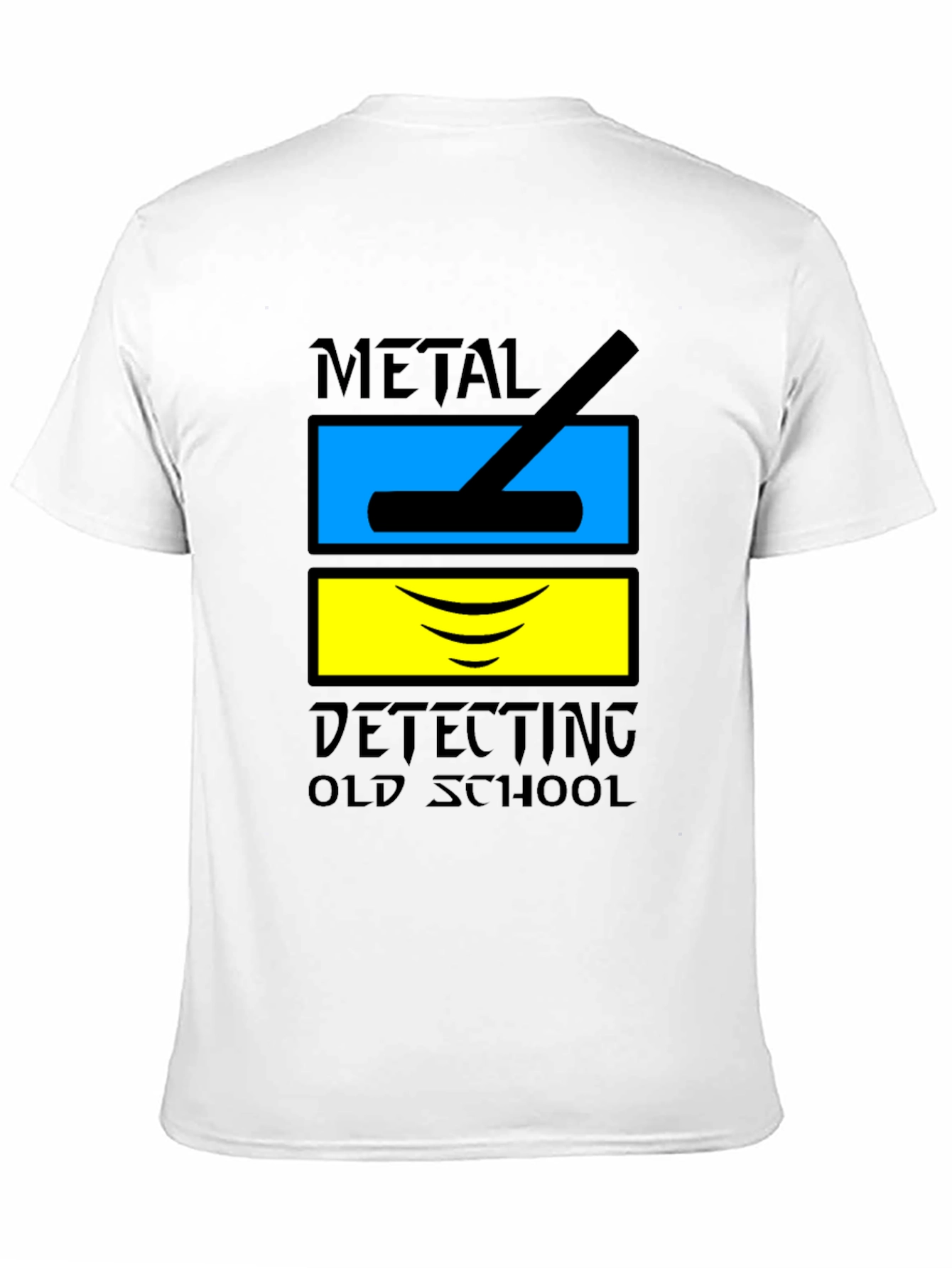 Black Metal Detecting Old School T-Shirt view 11