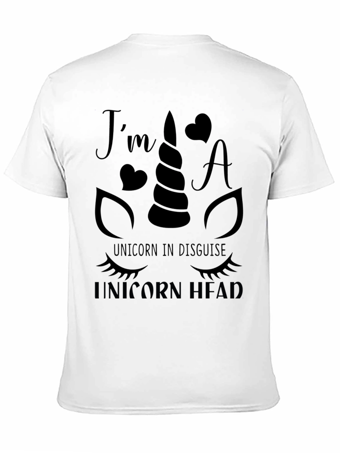 Black I'm a Unicorn in Disguise Graphic T-Shirt view 11