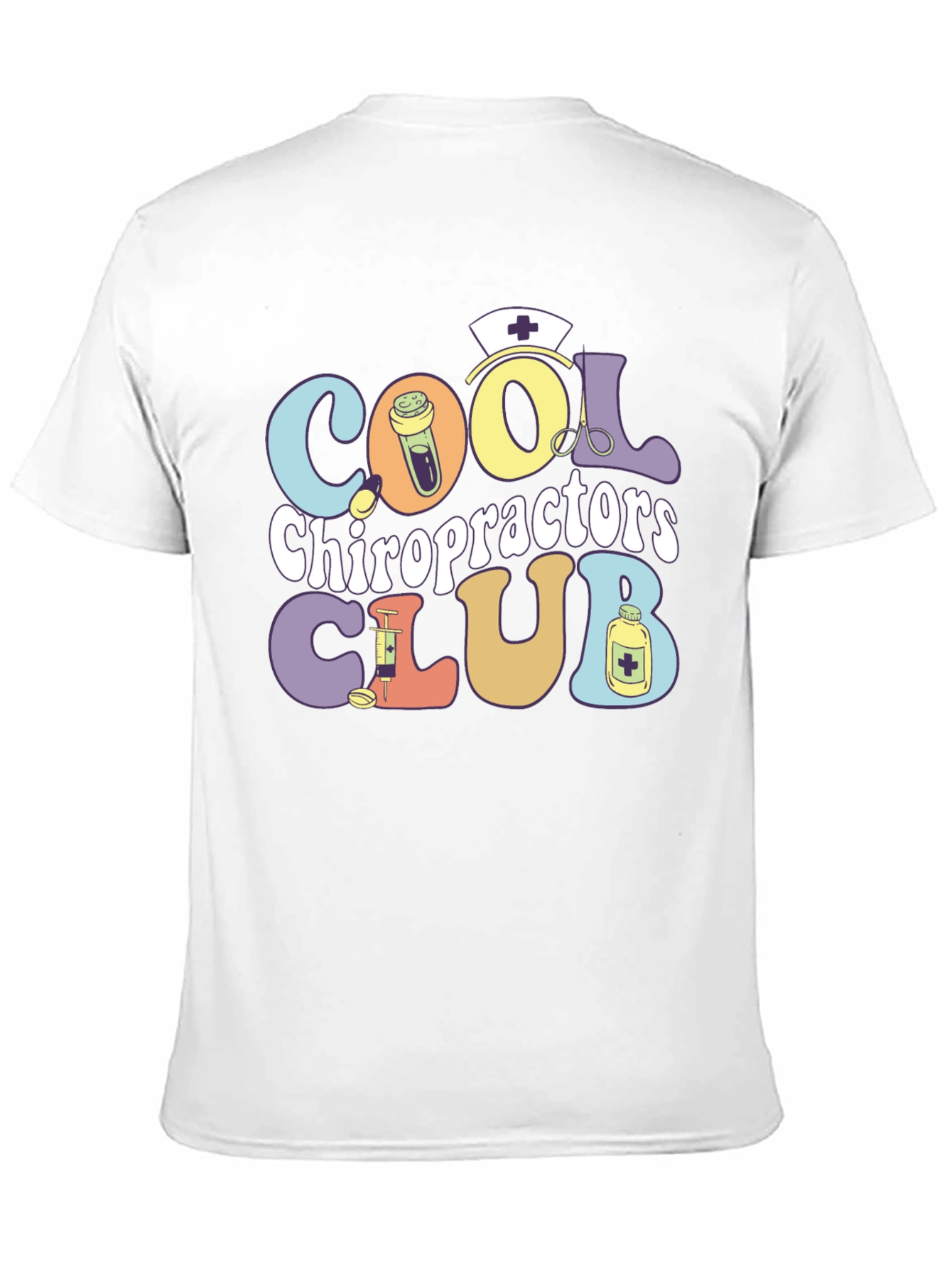 Black Cool Chiropractors Club T-Shirt view 11