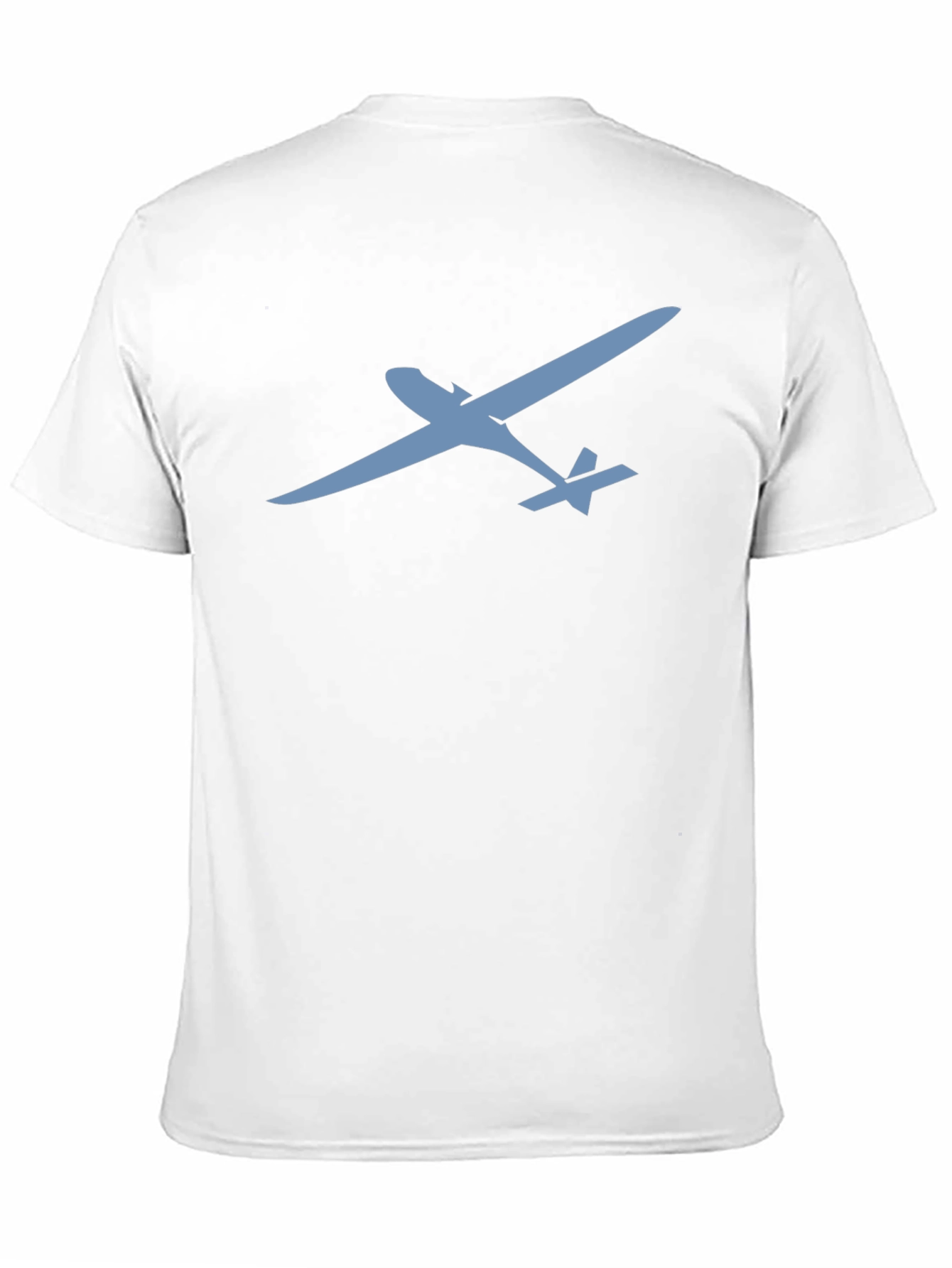 Black Black T-Shirt with Glider Airplane Design view 11