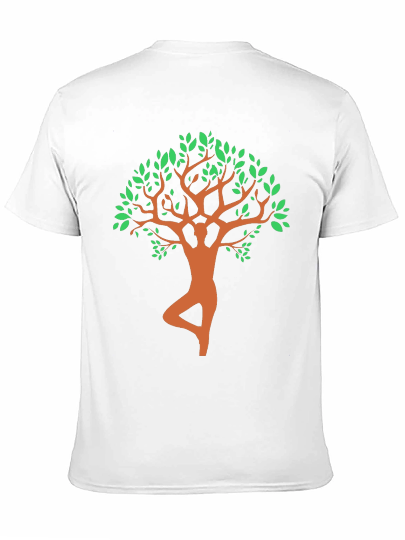 Black Yoga Tree Pose Graphic Tee - Black view 11