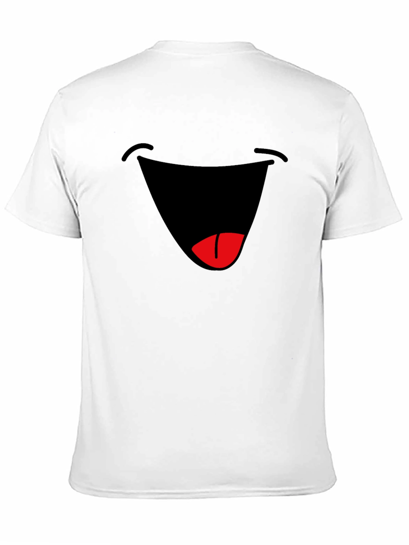 Black Funny Graphic Smile T-Shirt - Black Cotton Blend Tee view 11