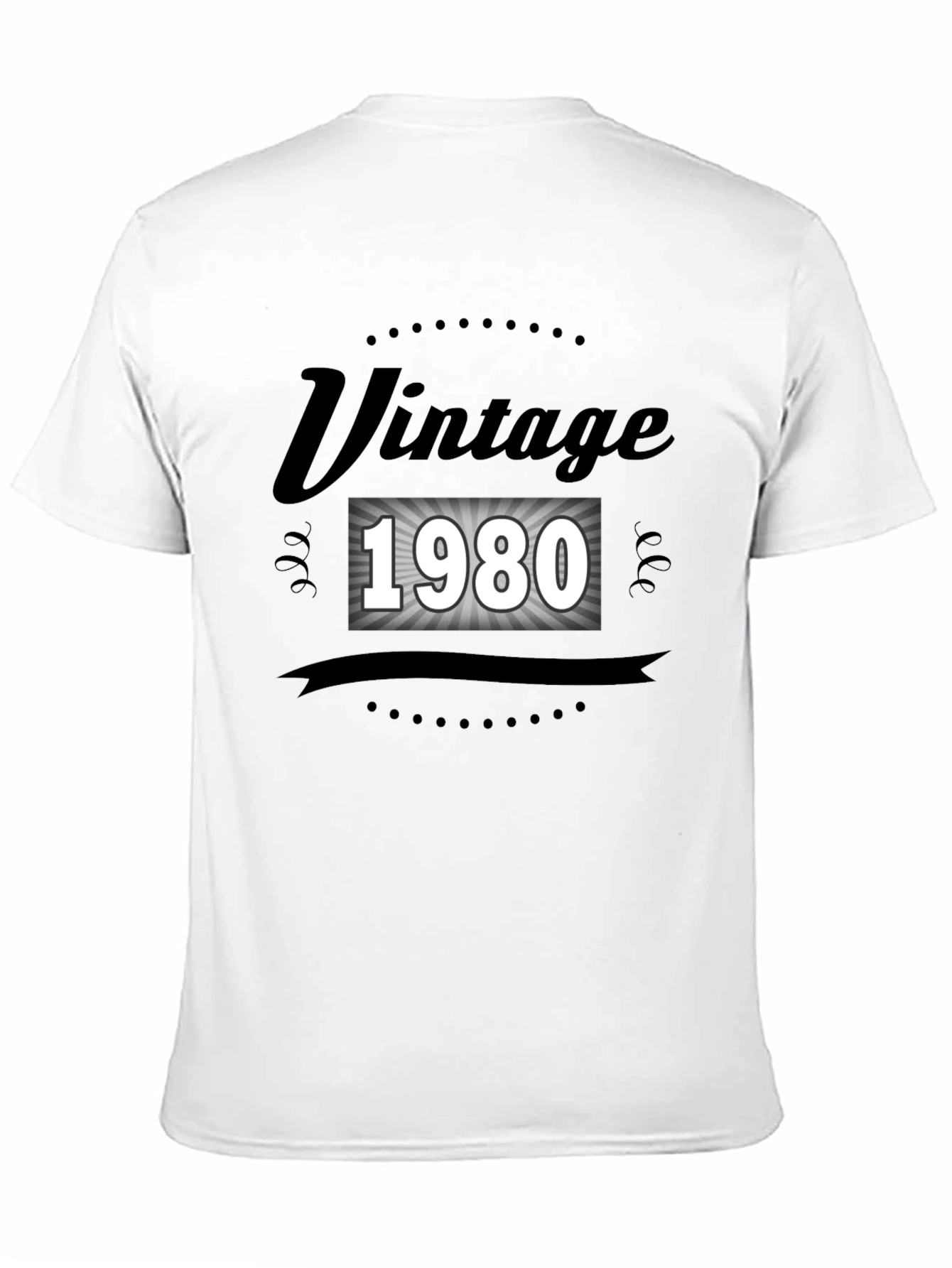 Black Vintage 1980 Graphic Tee - Retro Style view 11