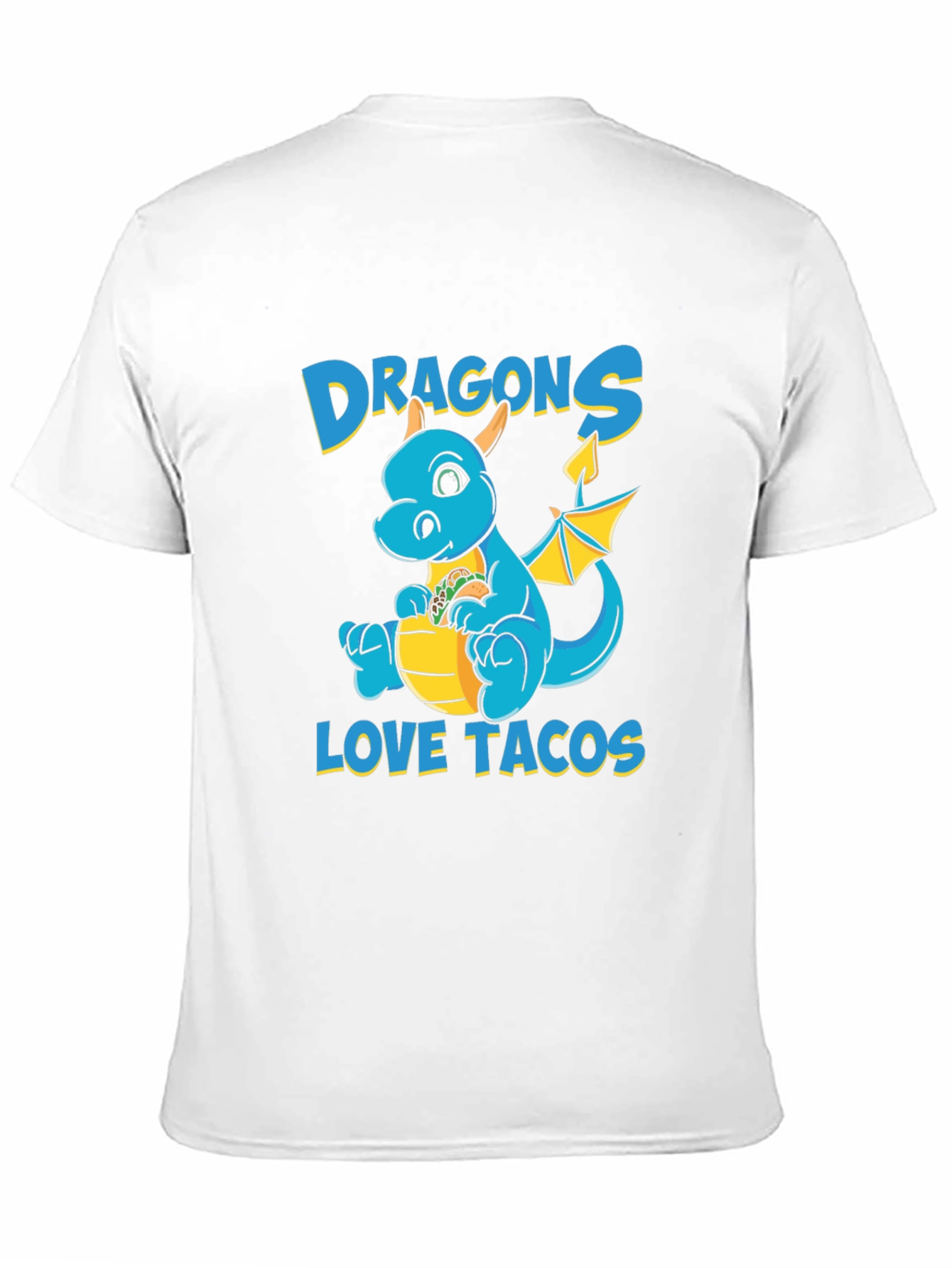 Black Dragons Love Tacos T-Shirt - Cute Cartoon Dragon Tee view 11
