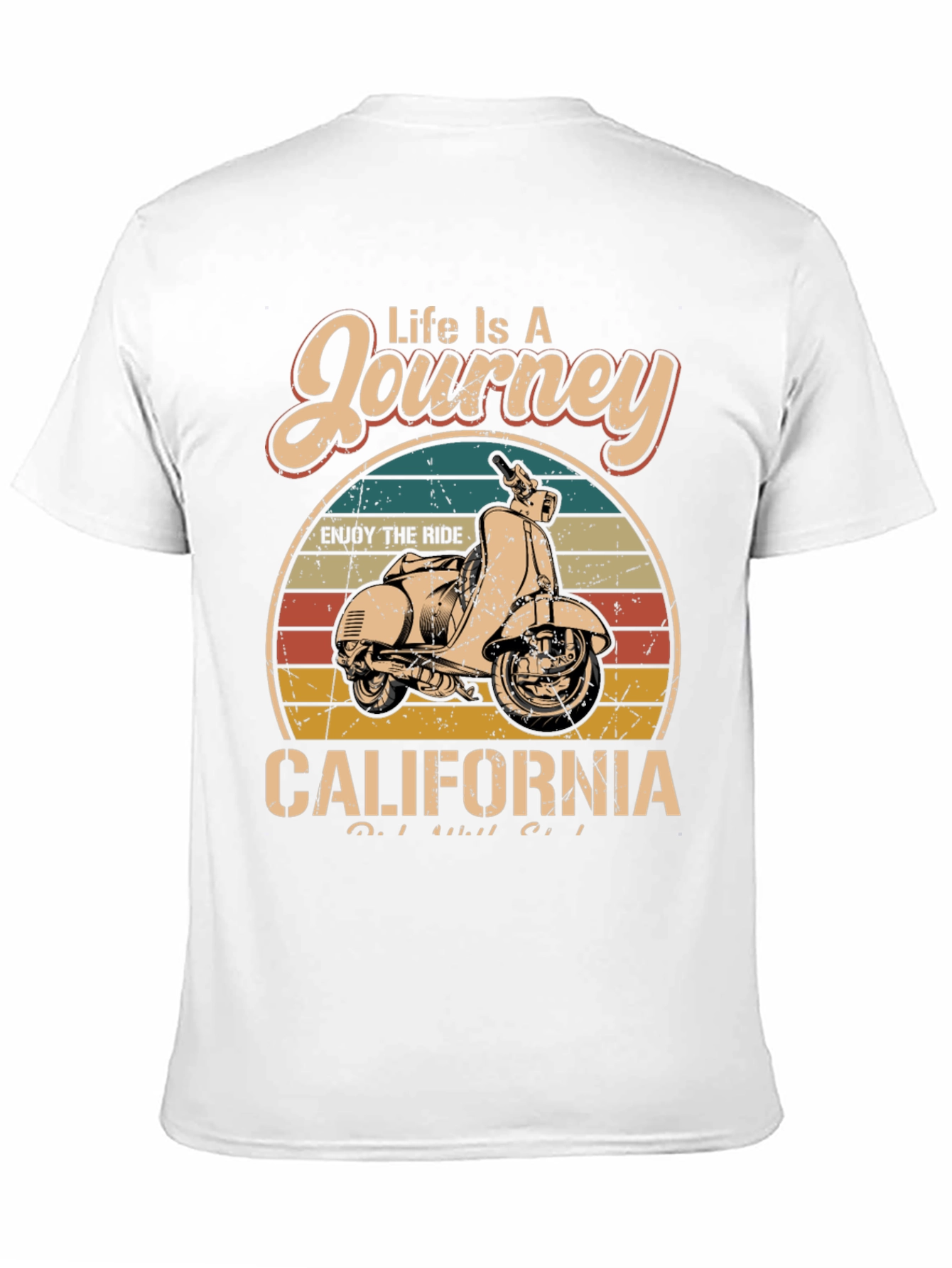Black Vintage California Scooter T-Shirt view 11