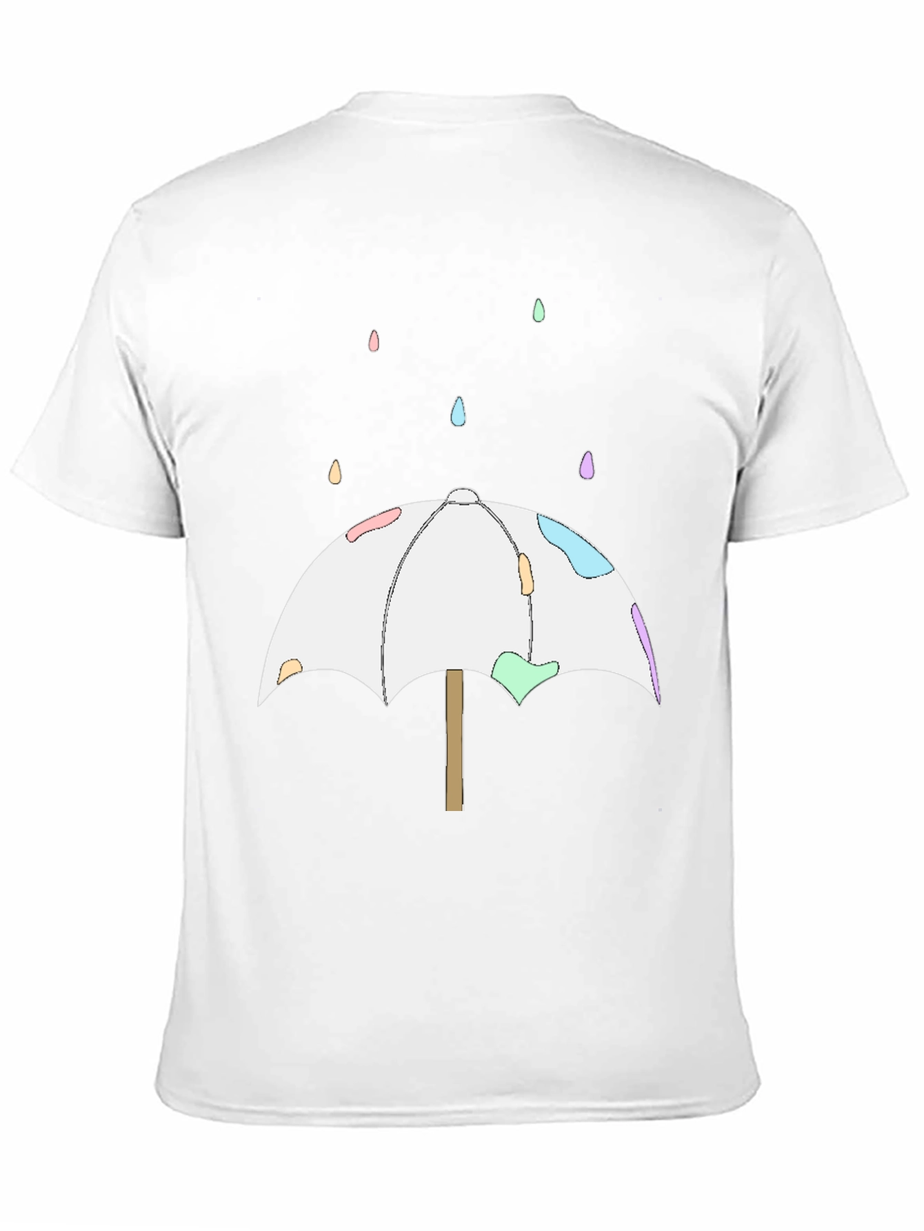 Black Cute Umbrella T-Shirt - Black view 11