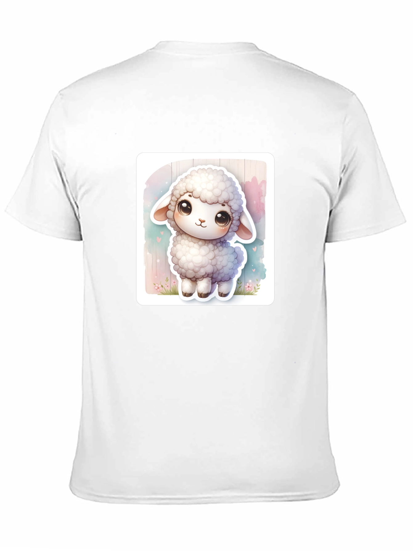 Black Cute Sheep Graphic Tee - Soft Cotton Blend view 11