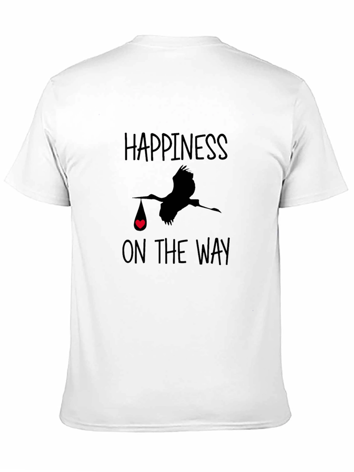Black Happiness On The Way Stork Graphic T-Shirt view 11