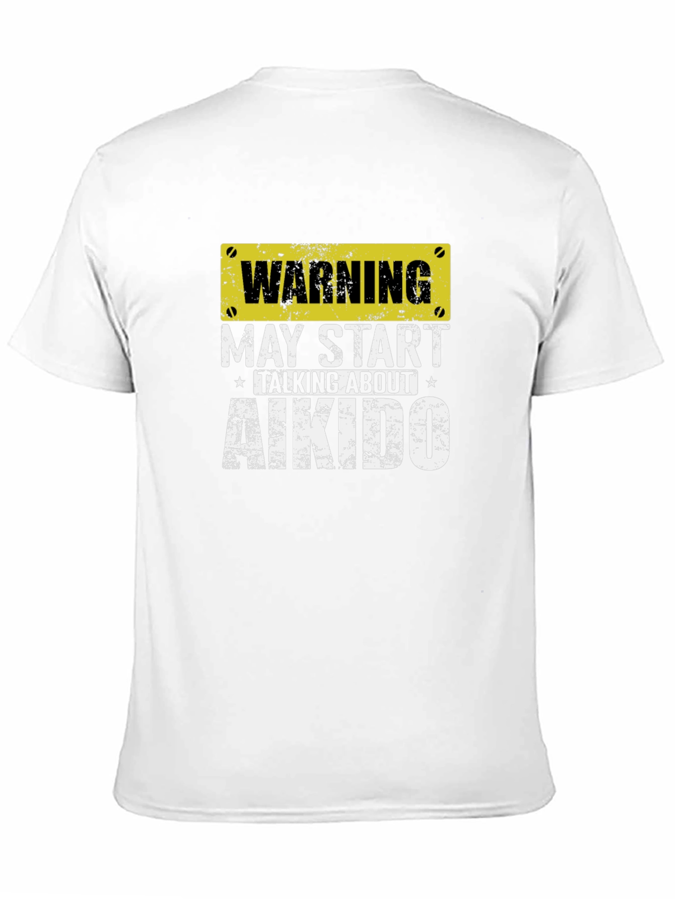 Black Warning Aikido T-Shirt - Martial Arts Fan Tee view 11