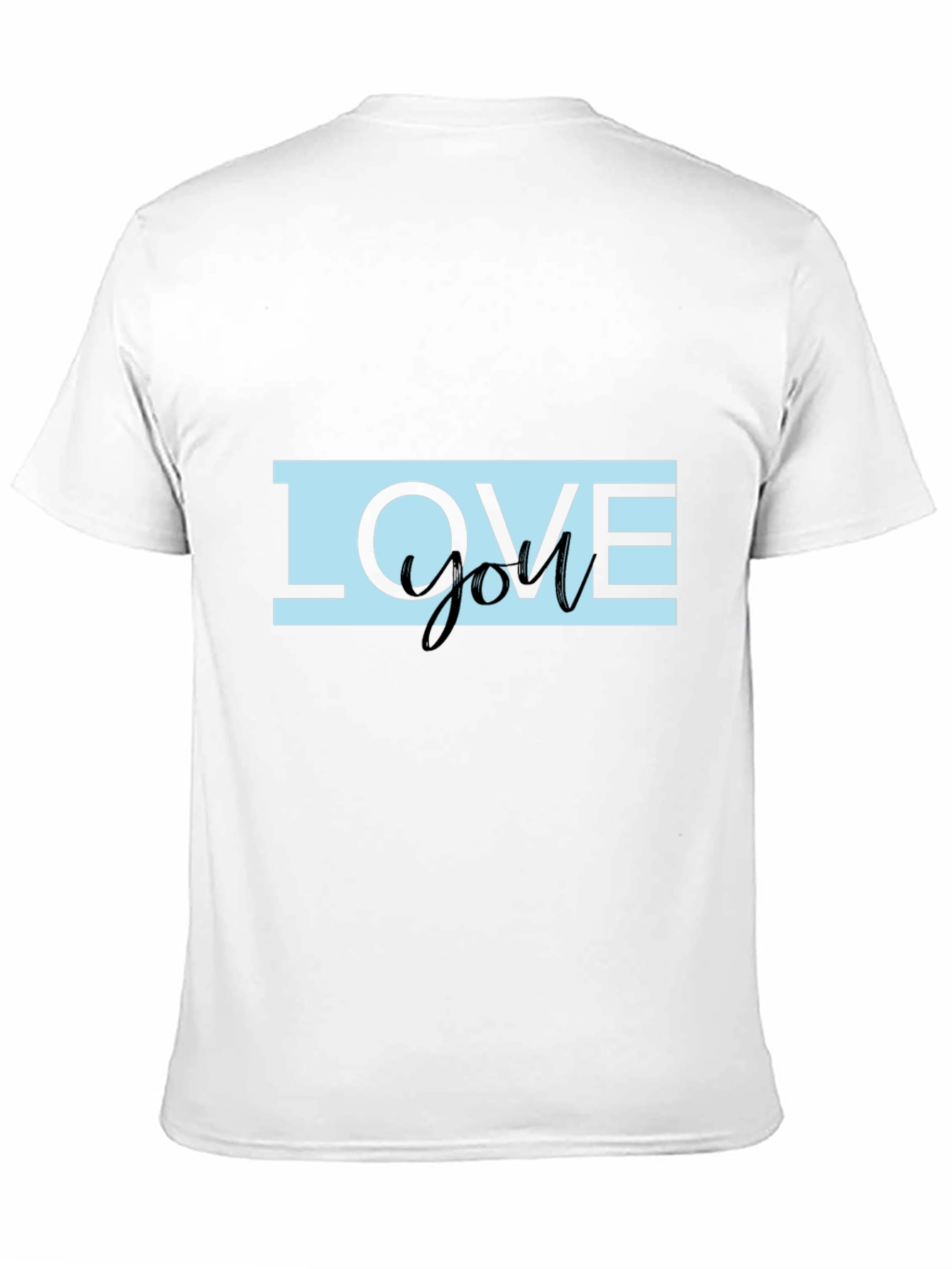 Black Love You Graphic Print Black T-Shirt view 11