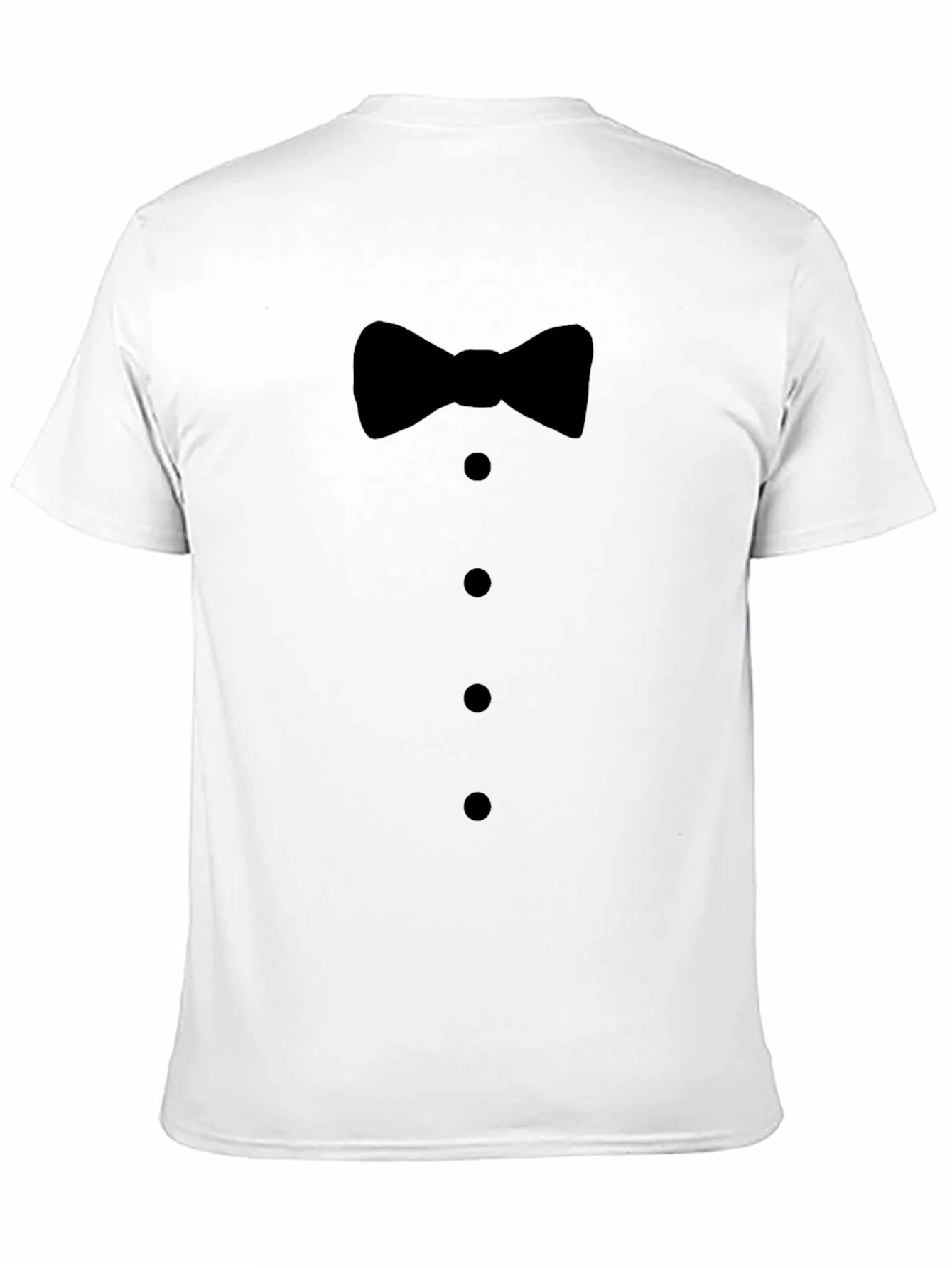 Black Black Bowtie Tuxedo Graphic T-Shirt view 11