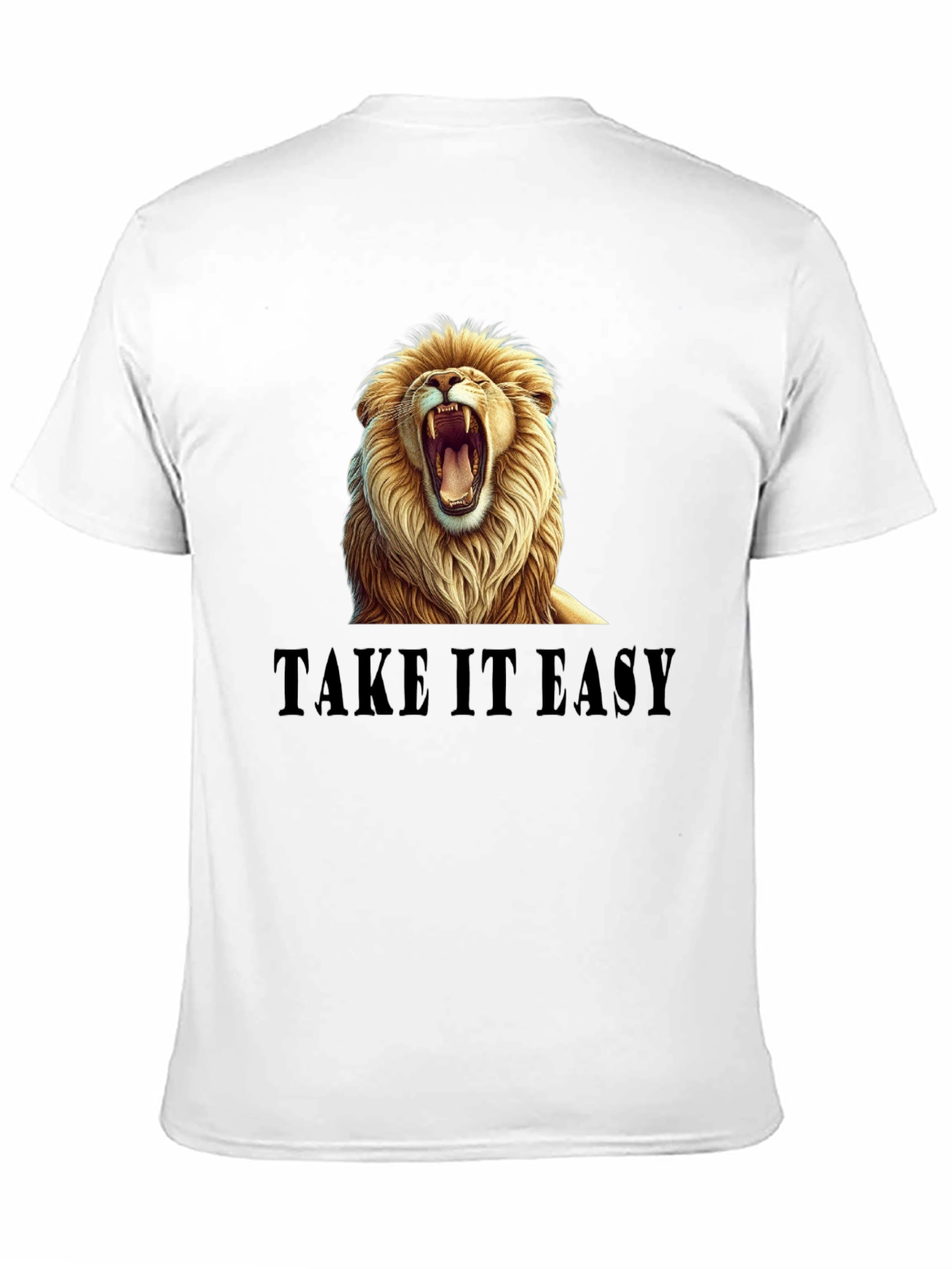 Black Lion Take it Easy Graphic Black T-Shirt view 11