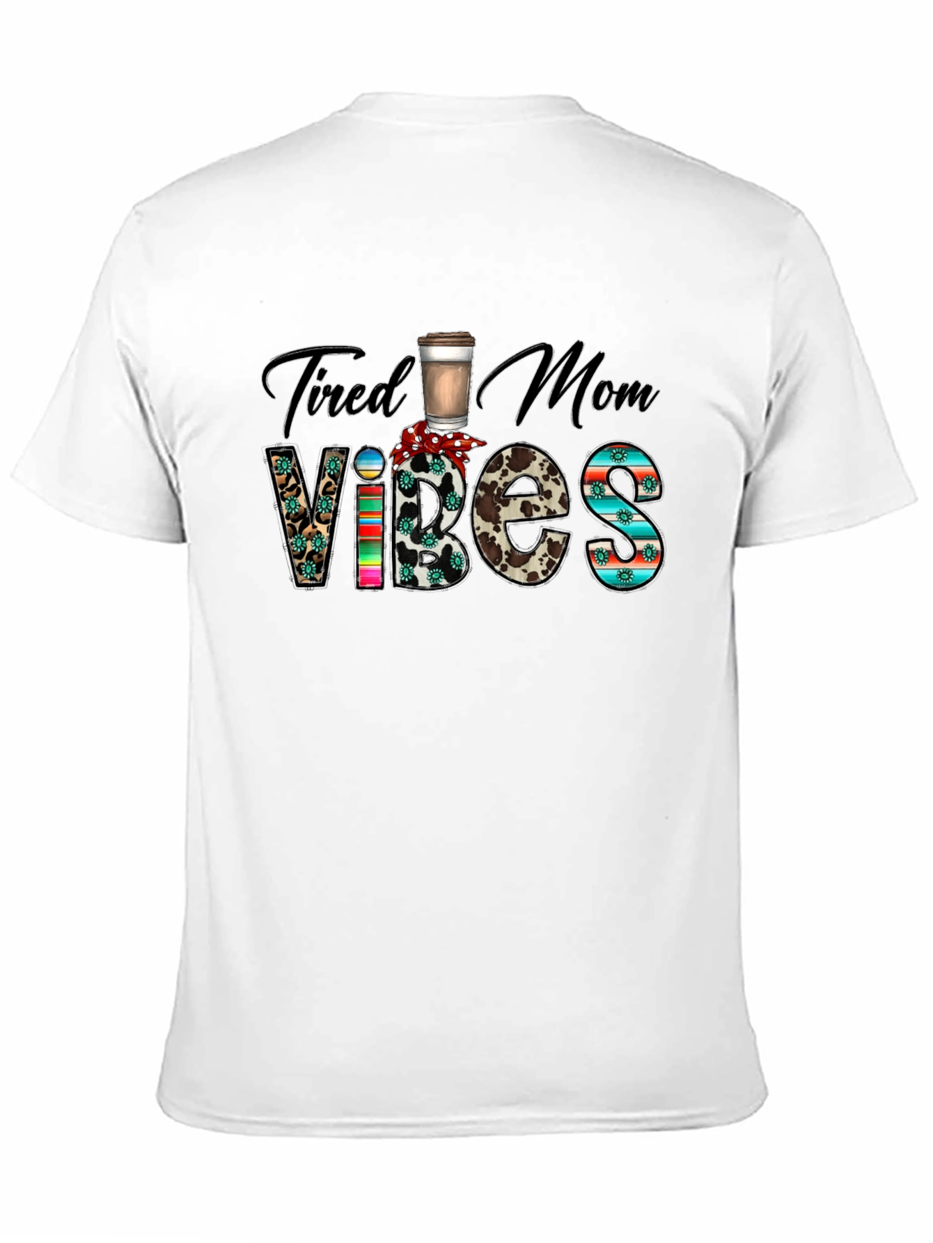 Black Tired Mom Vibes Graphic Tee view 11