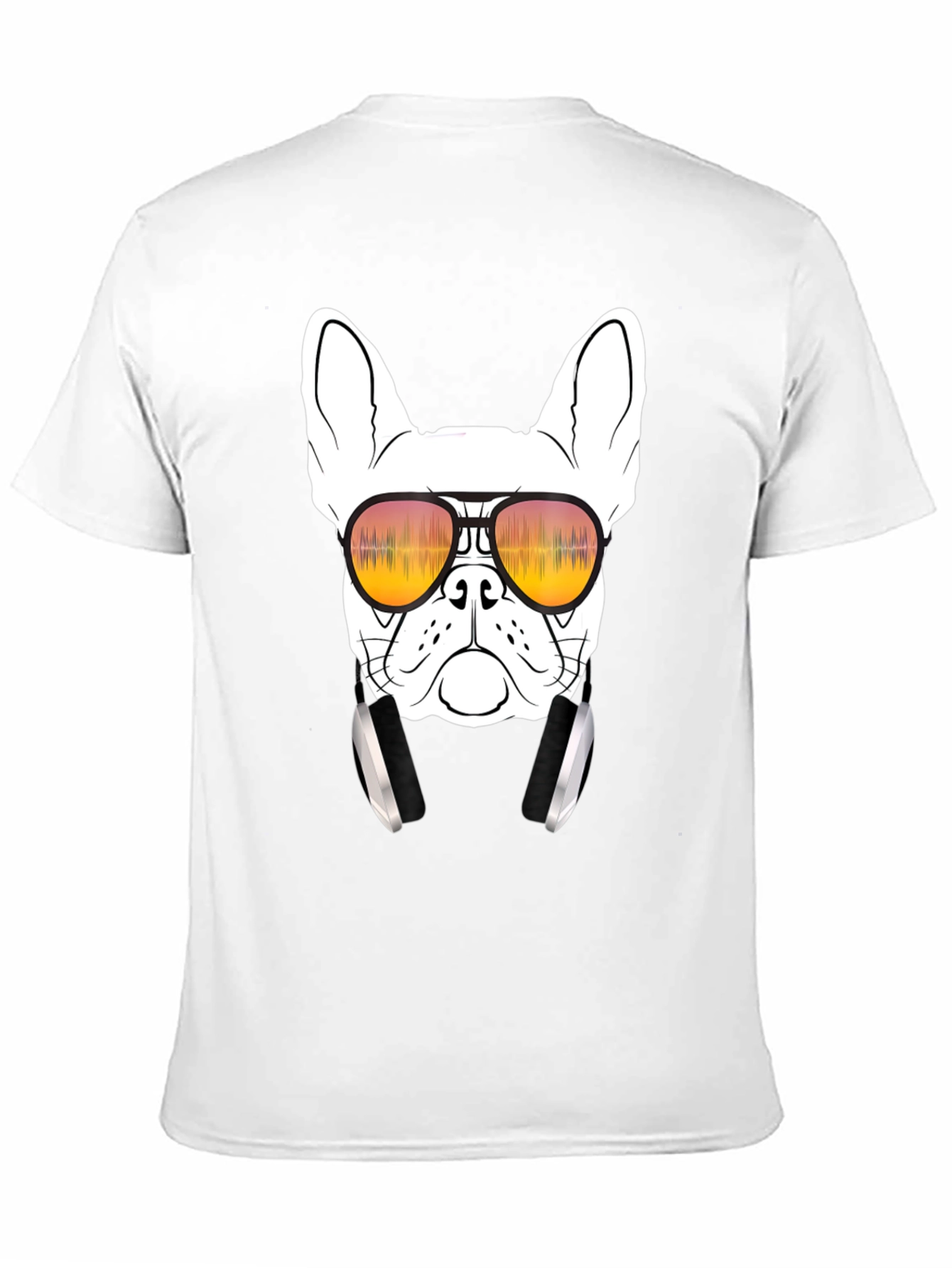 Black Cool Dog Graphic Tee - Sunglasses & Headphones view 11