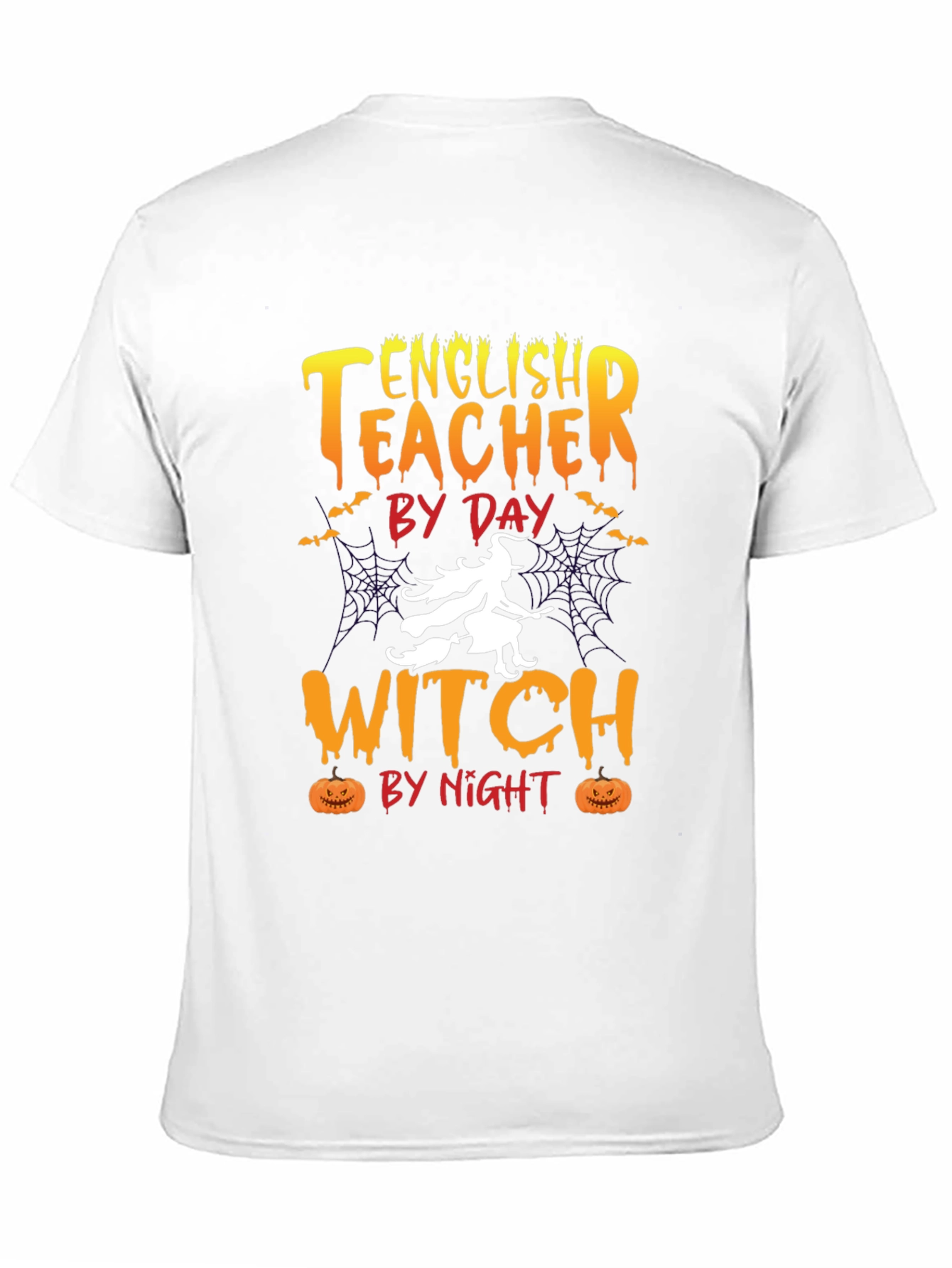 Black English Teacher Witch T-Shirt - Halloween view 11