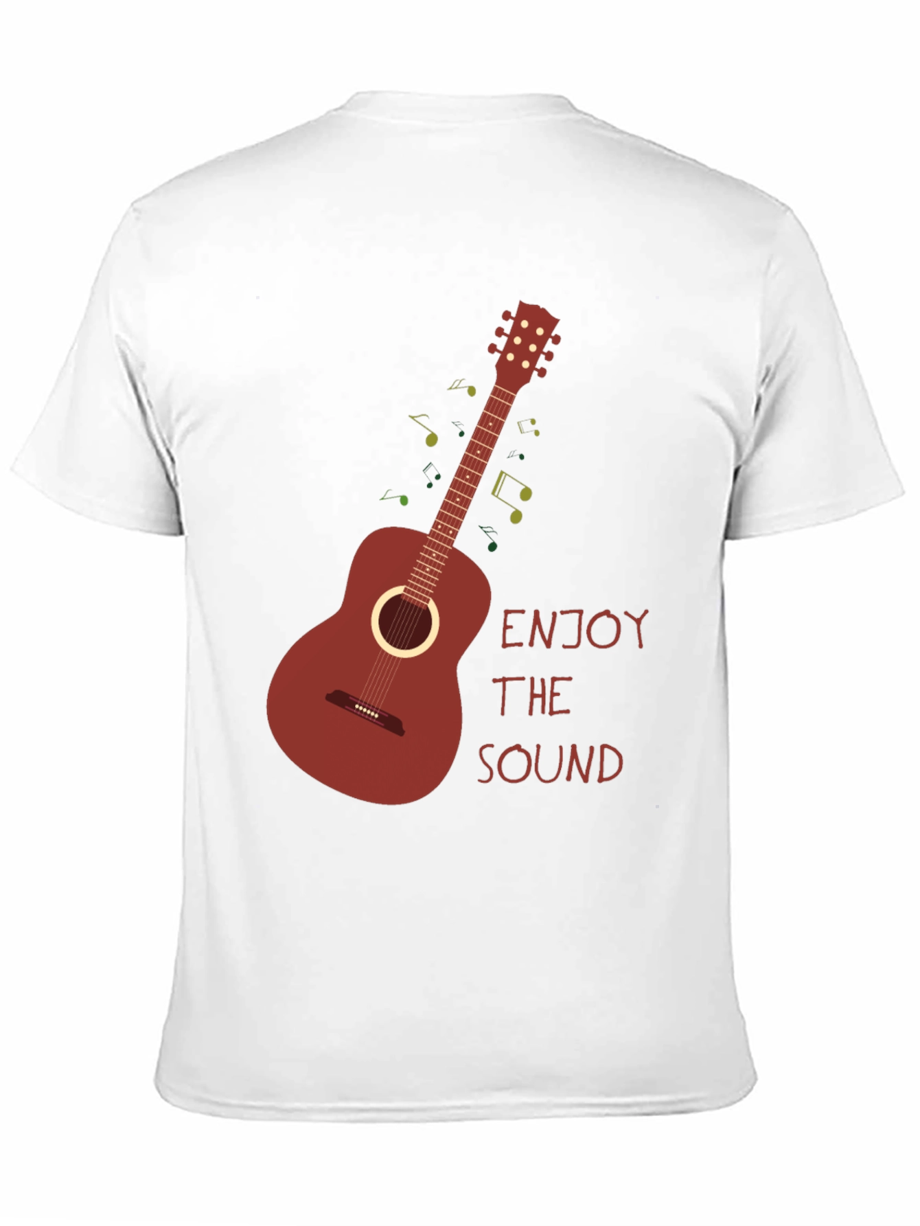 Black Enjoy The Sound T-Shirt - Guitar Graphic Tee view 11
