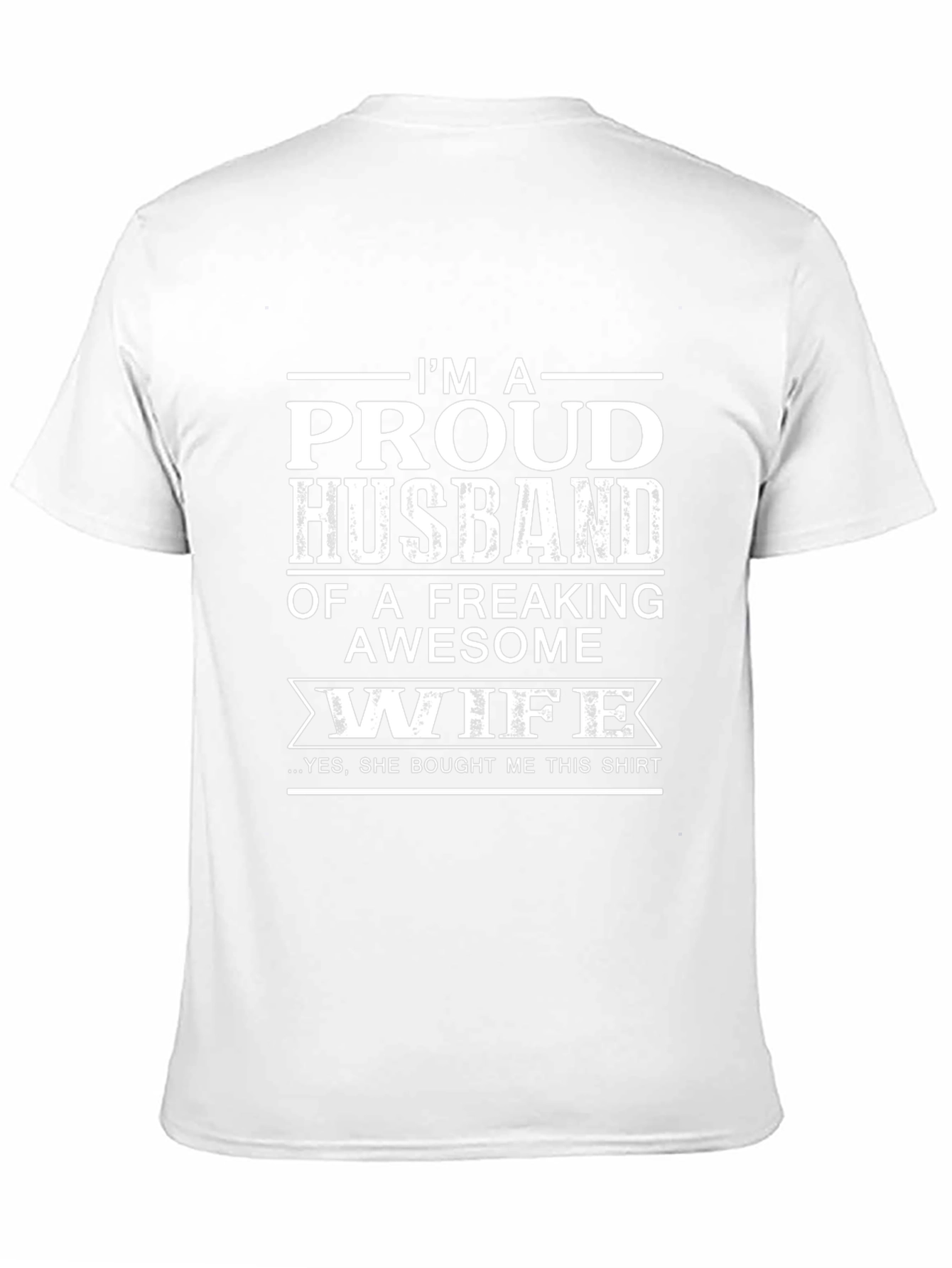Black Proud Husband Awesome Wife Graphic Tee view 11
