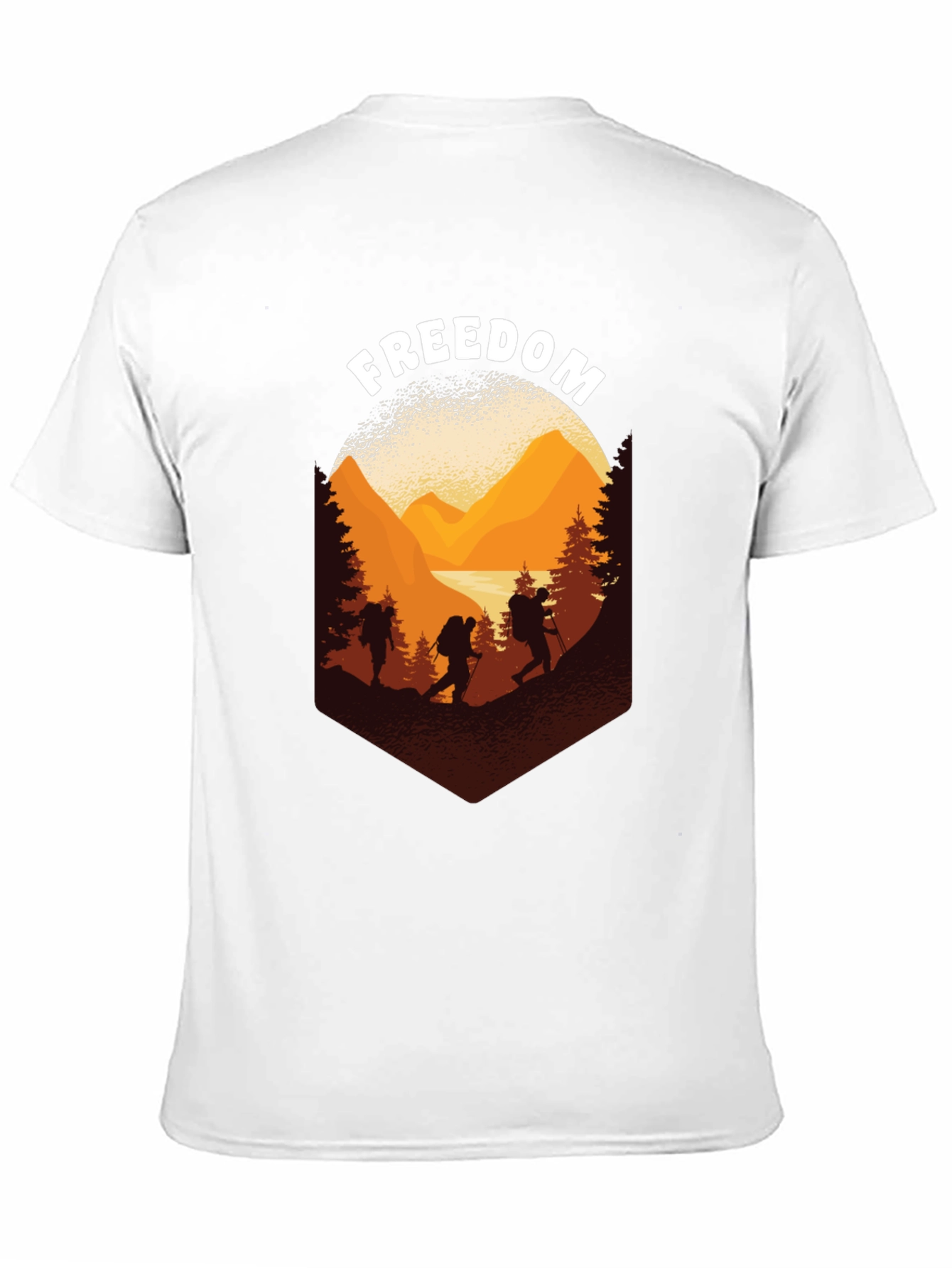 Black Freedom Hiking Adventure Graphic Tee view 11