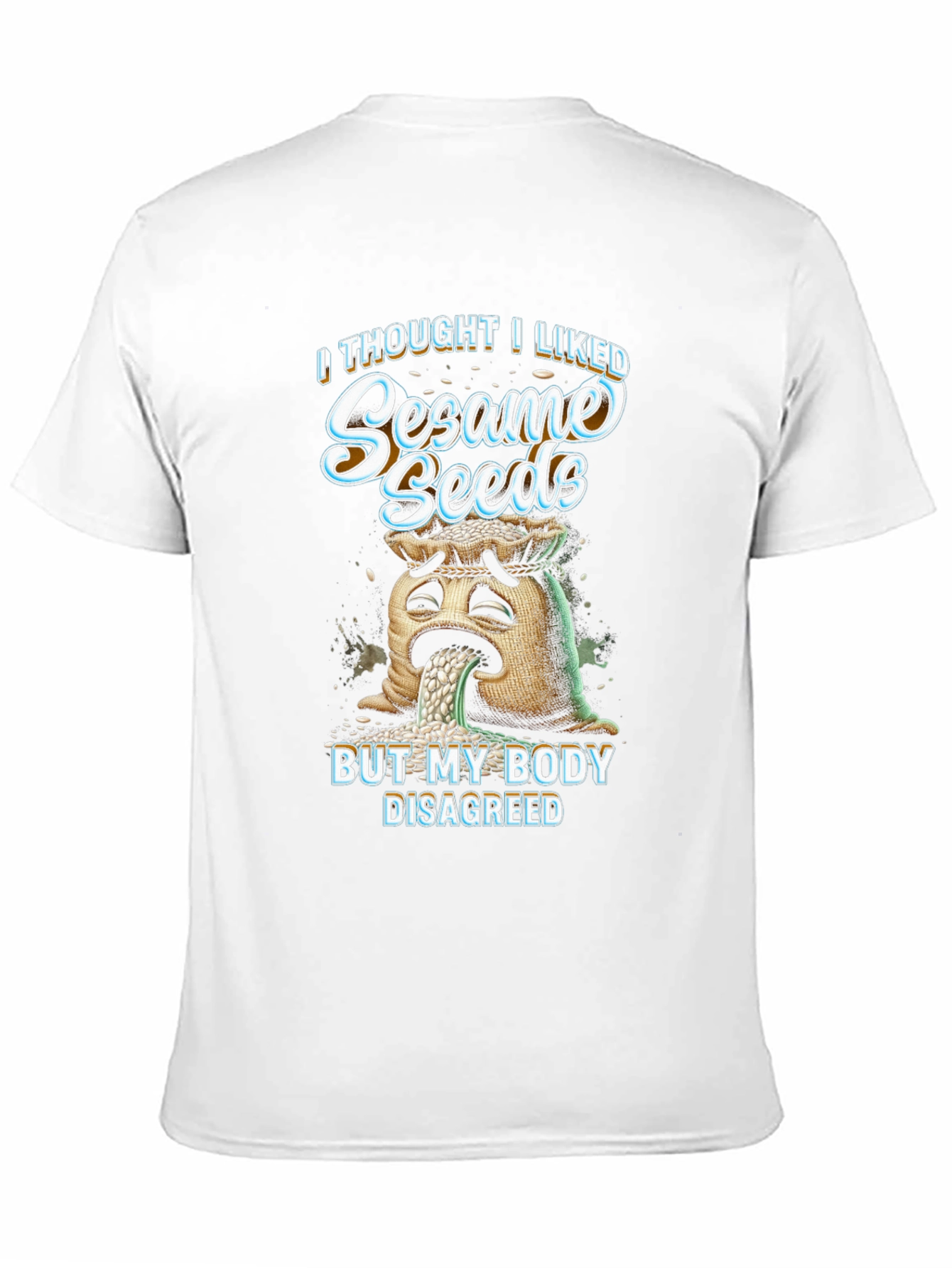 Black Sesame Seed Allergy T-Shirt view 11