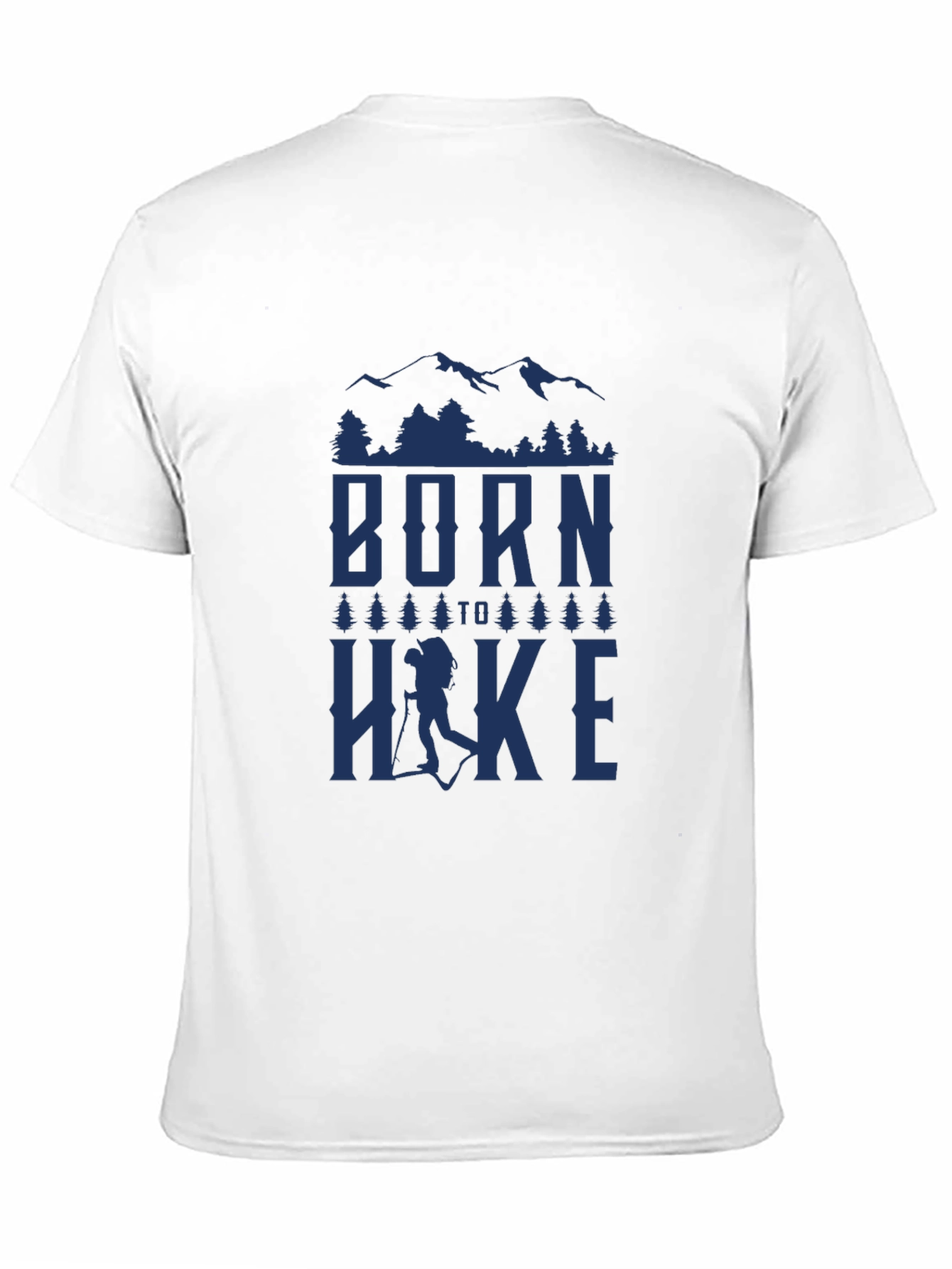 Black Born to Hike Graphic T-Shirt - Nature Adventure Tee view 11