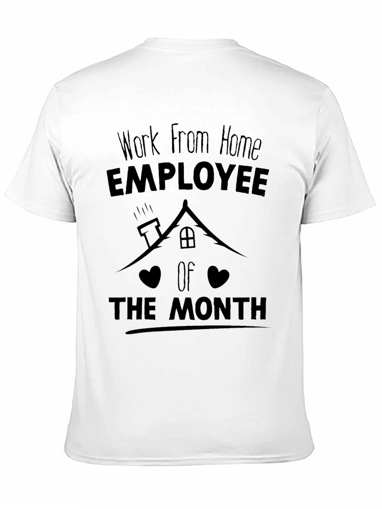 Black Work From Home Employee T-Shirt view 11