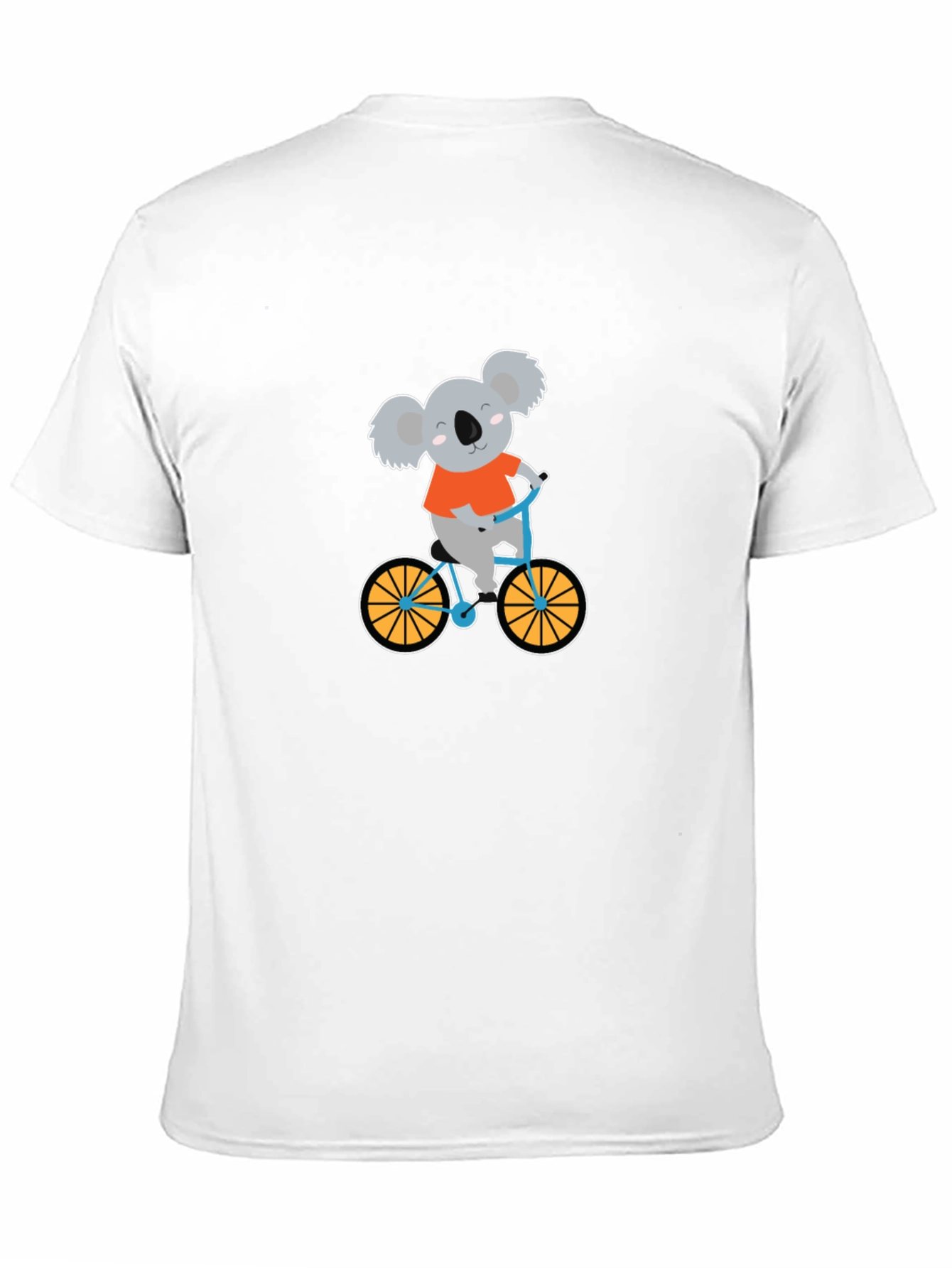 Black Koala Bear on Bike Graphic T-Shirt view 11