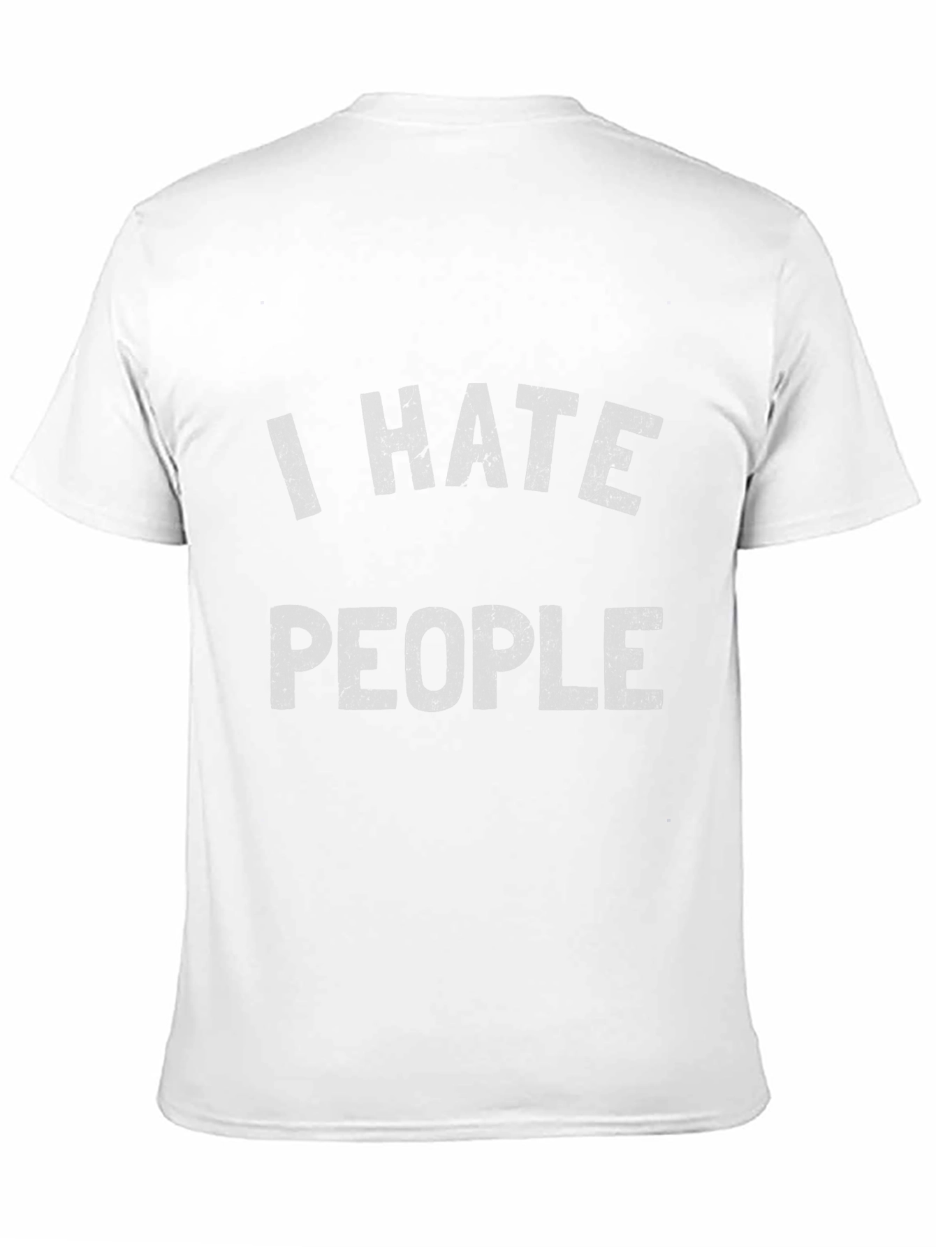 Black I Hate People Graphic Tee - Black Cotton Casual Shirt view 11