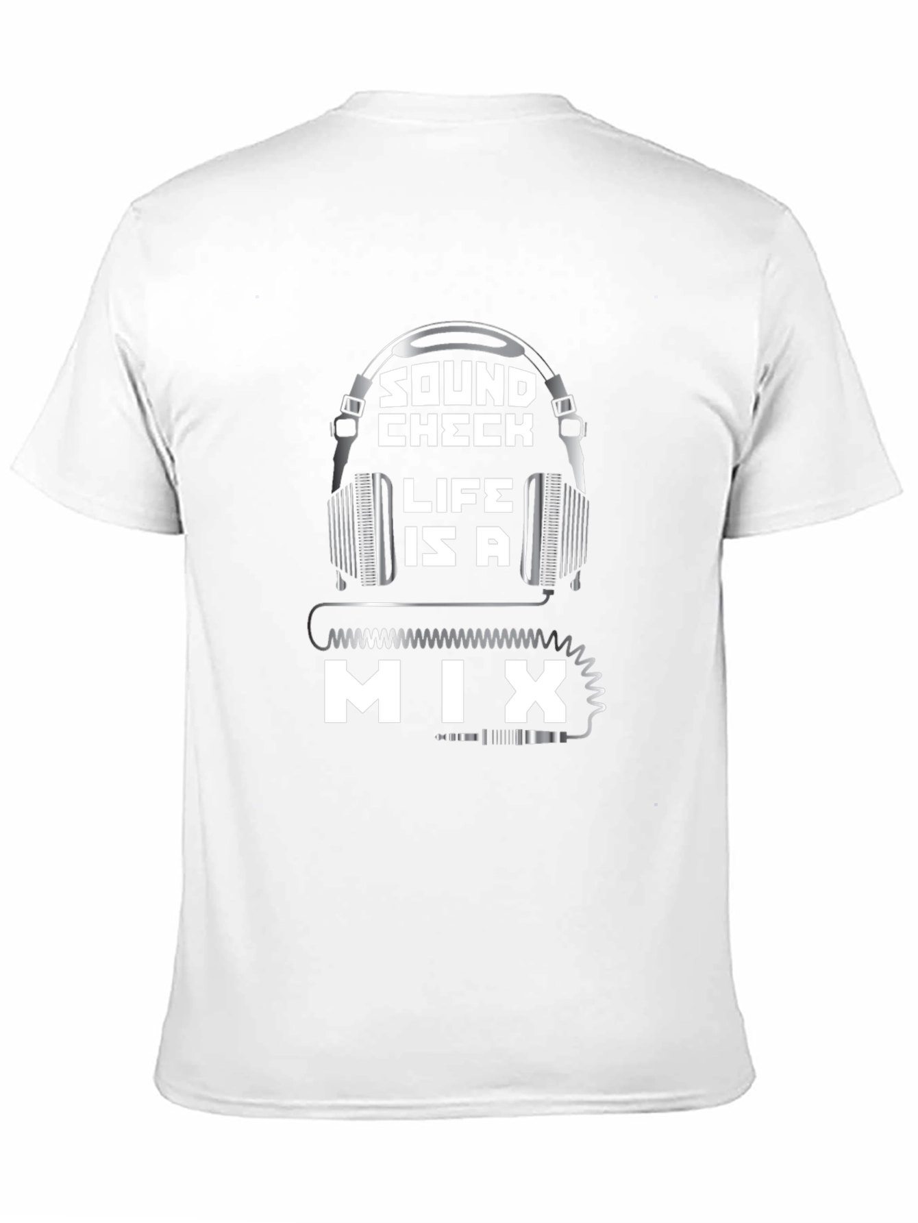 Black Sound Check Life is a Mix Black Graphic Tee view 11