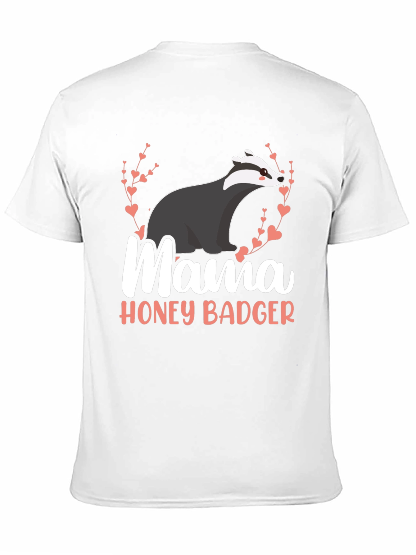 Black Mama Honey Badger T-Shirt - Cute Badger Design view 11