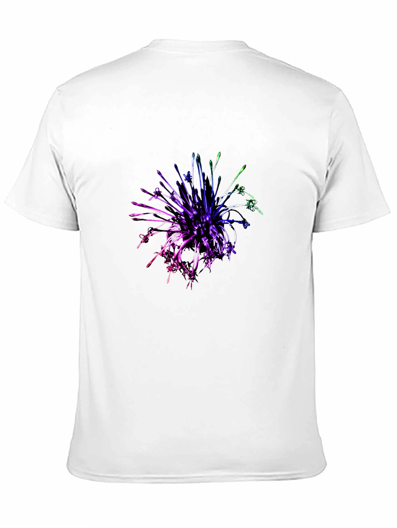 Black Abstract Floral T-Shirt - Black view 11