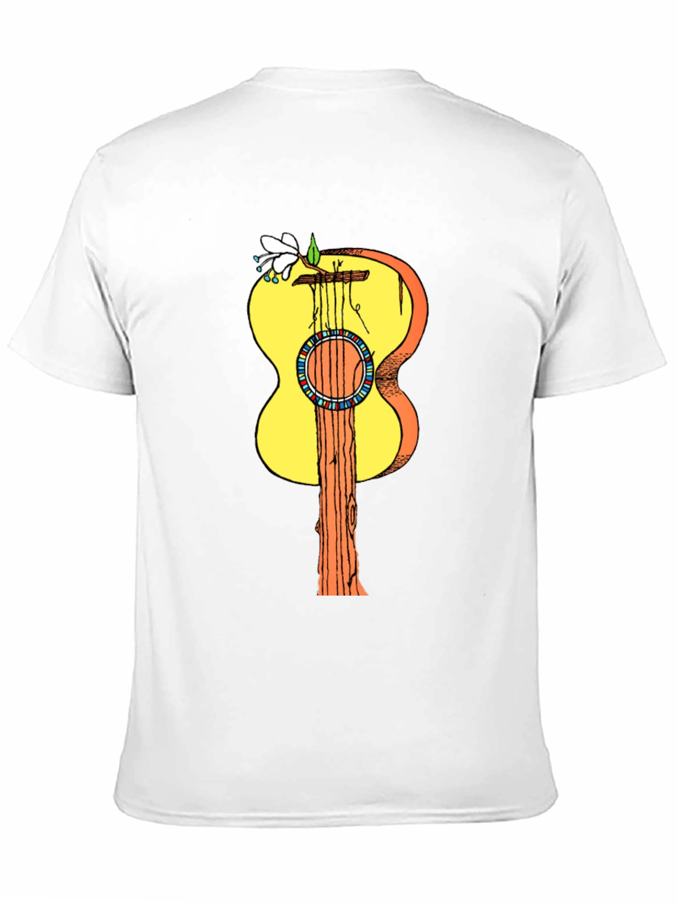 Black Guitar Tree Graphic Tee - Stylish Nature Design view 11