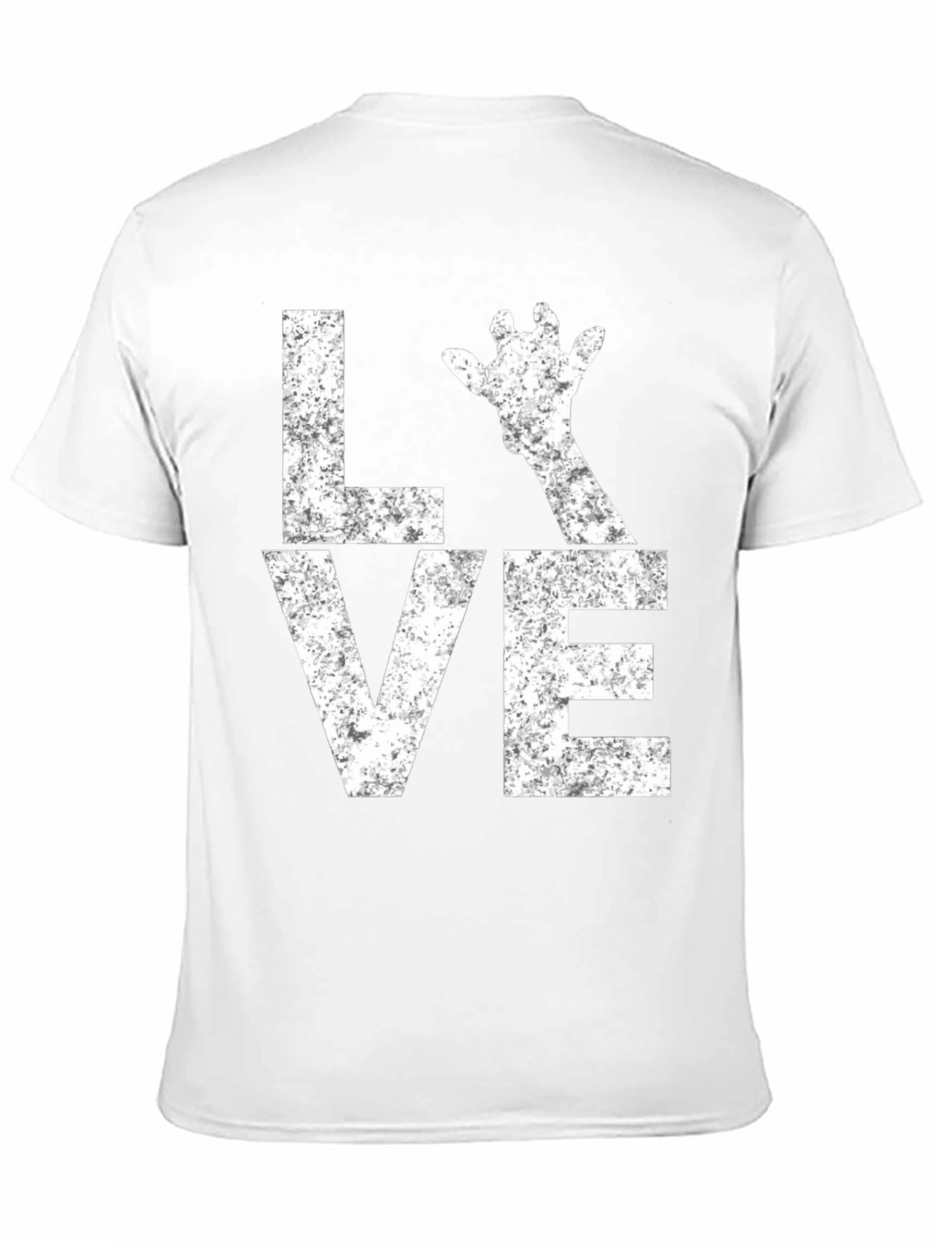 Black Love Giraffe Graphic Tee - Black Cotton Blend view 11