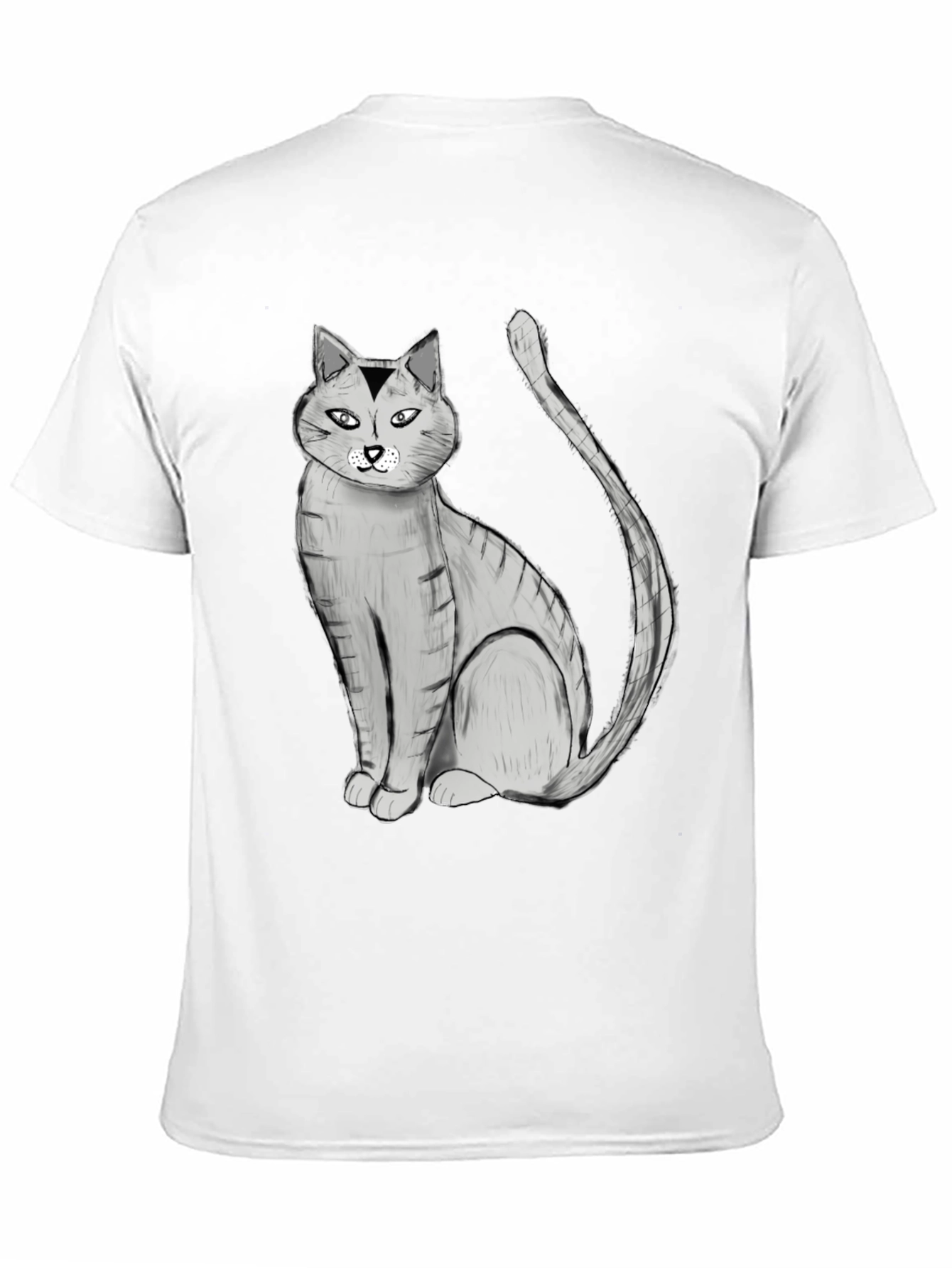 Black Black Cat Graphic Tee - Unisex Cotton Blend T-Shirt view 11