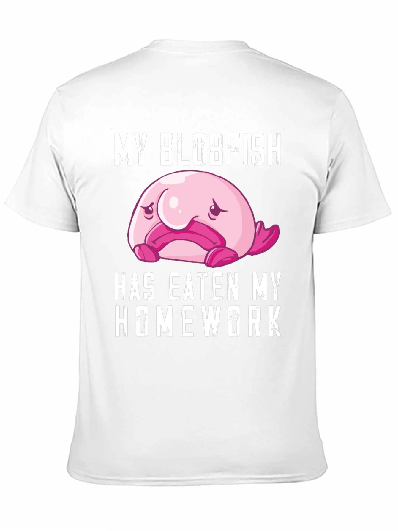 Black My Blobfish Ate My Homework T-Shirt view 11