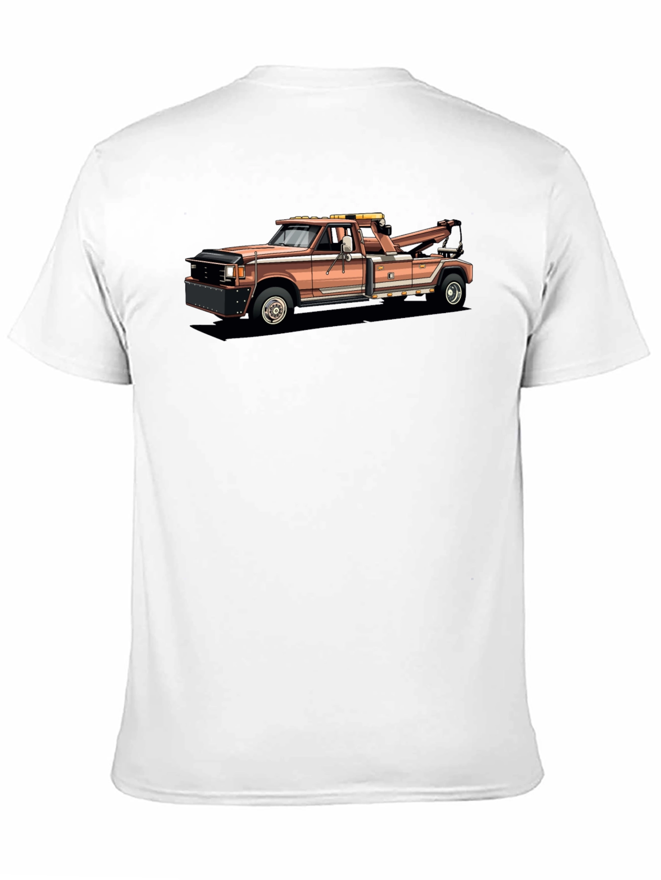 Black Vintage Tow Truck Graphic T-Shirt - Black view 11