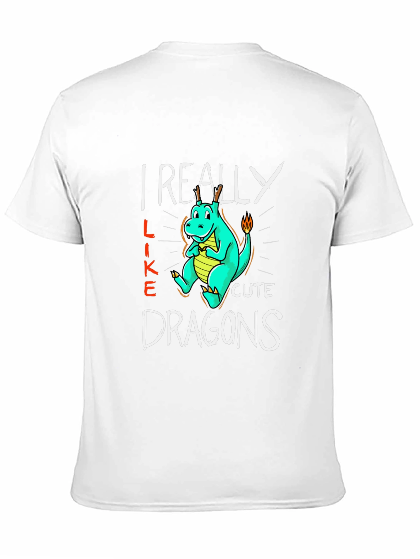 Cute Dragon Graphic Tee - 'I Really Like Cute Dragons' T-Shirt - 11
