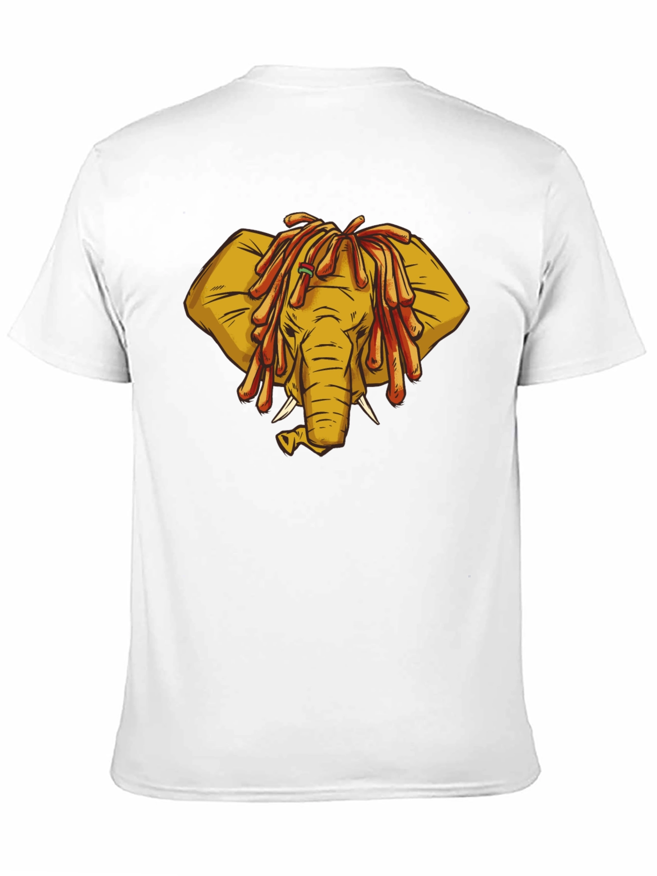 Black Rasta Elephant Graphic Tee - Unique Design! view 11