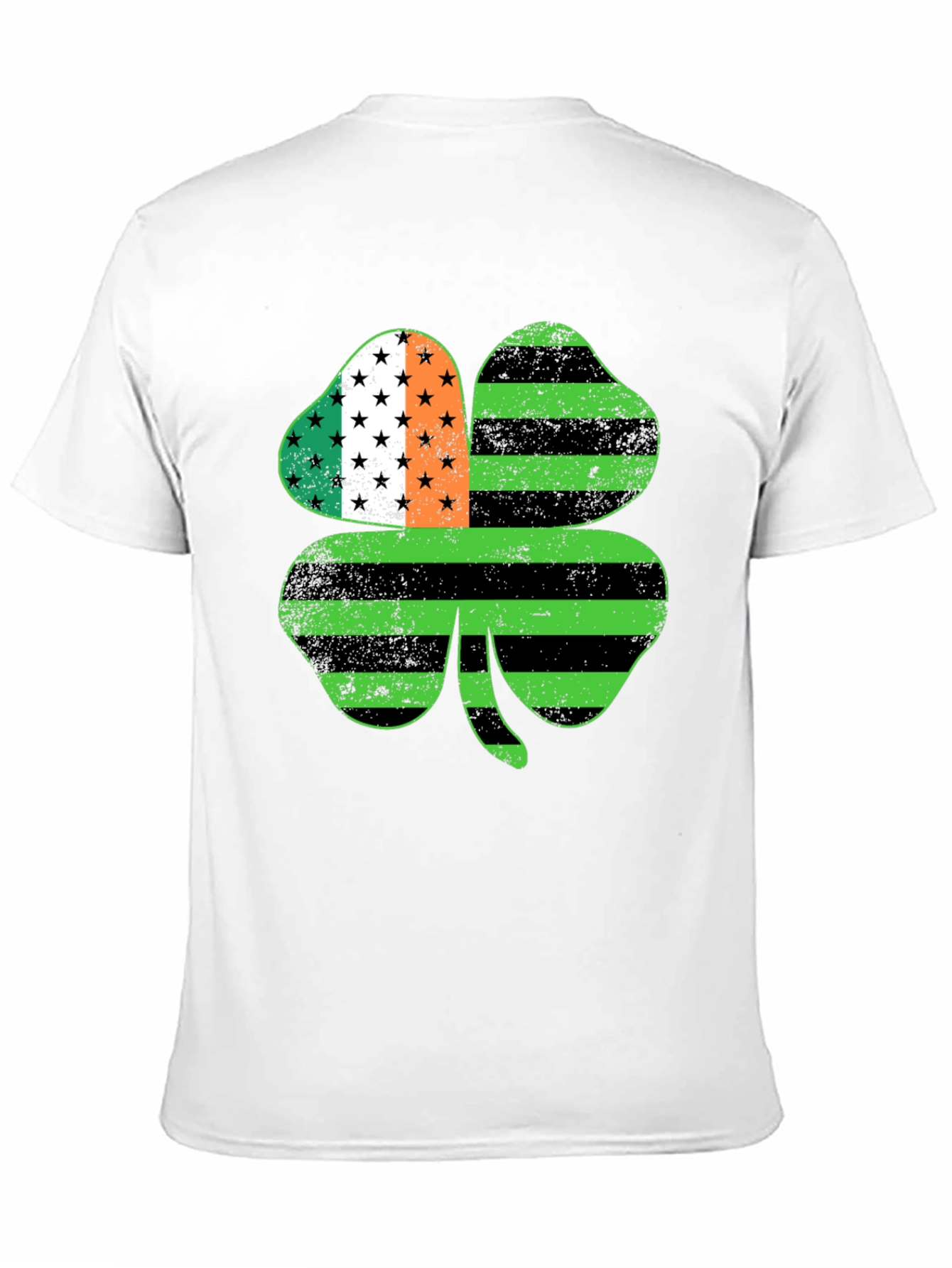 Black St. Patrick's Day Shamrock T-Shirt view 11