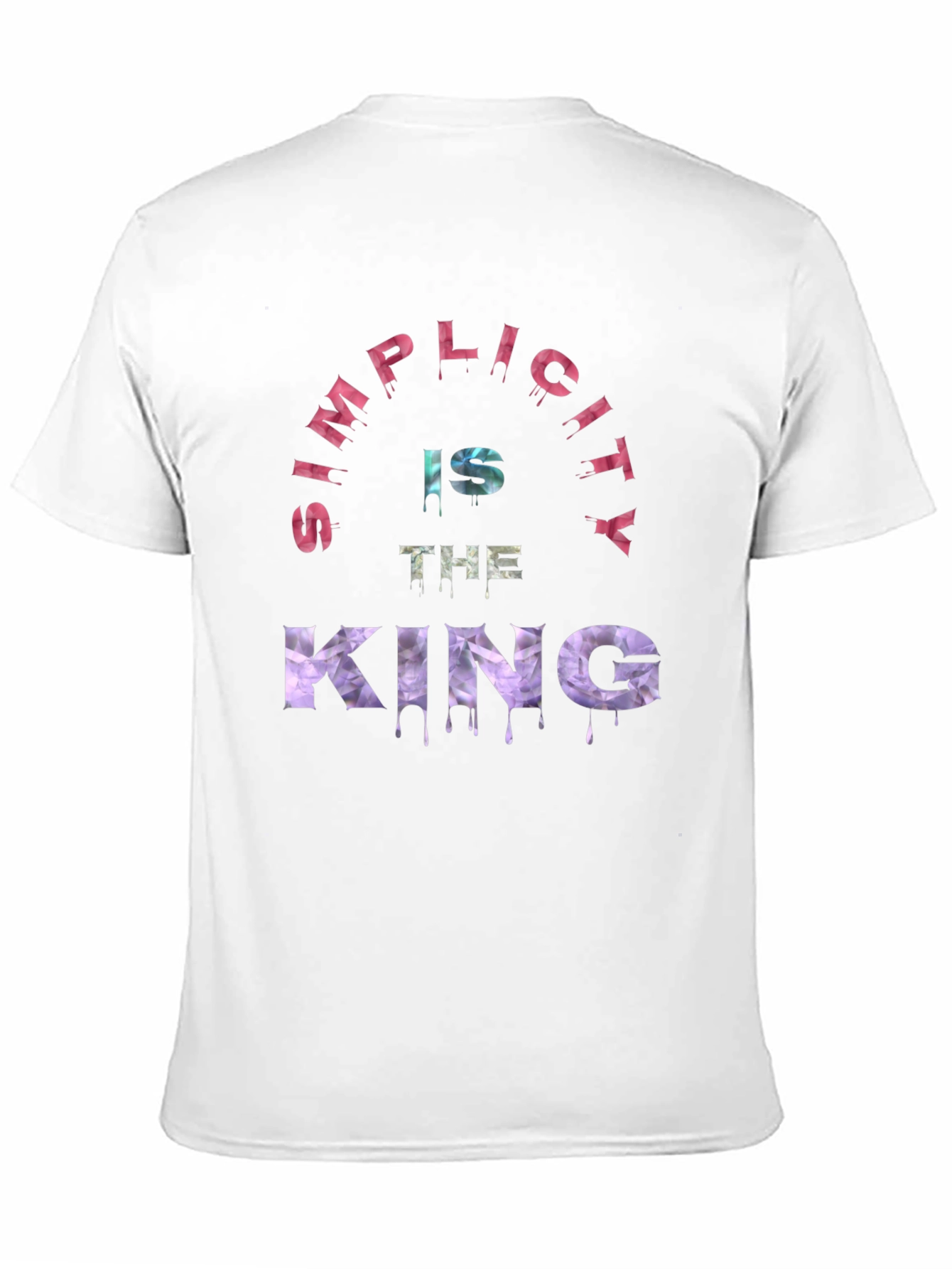 Black Simplicity is the King Graphic T-Shirt view 11
