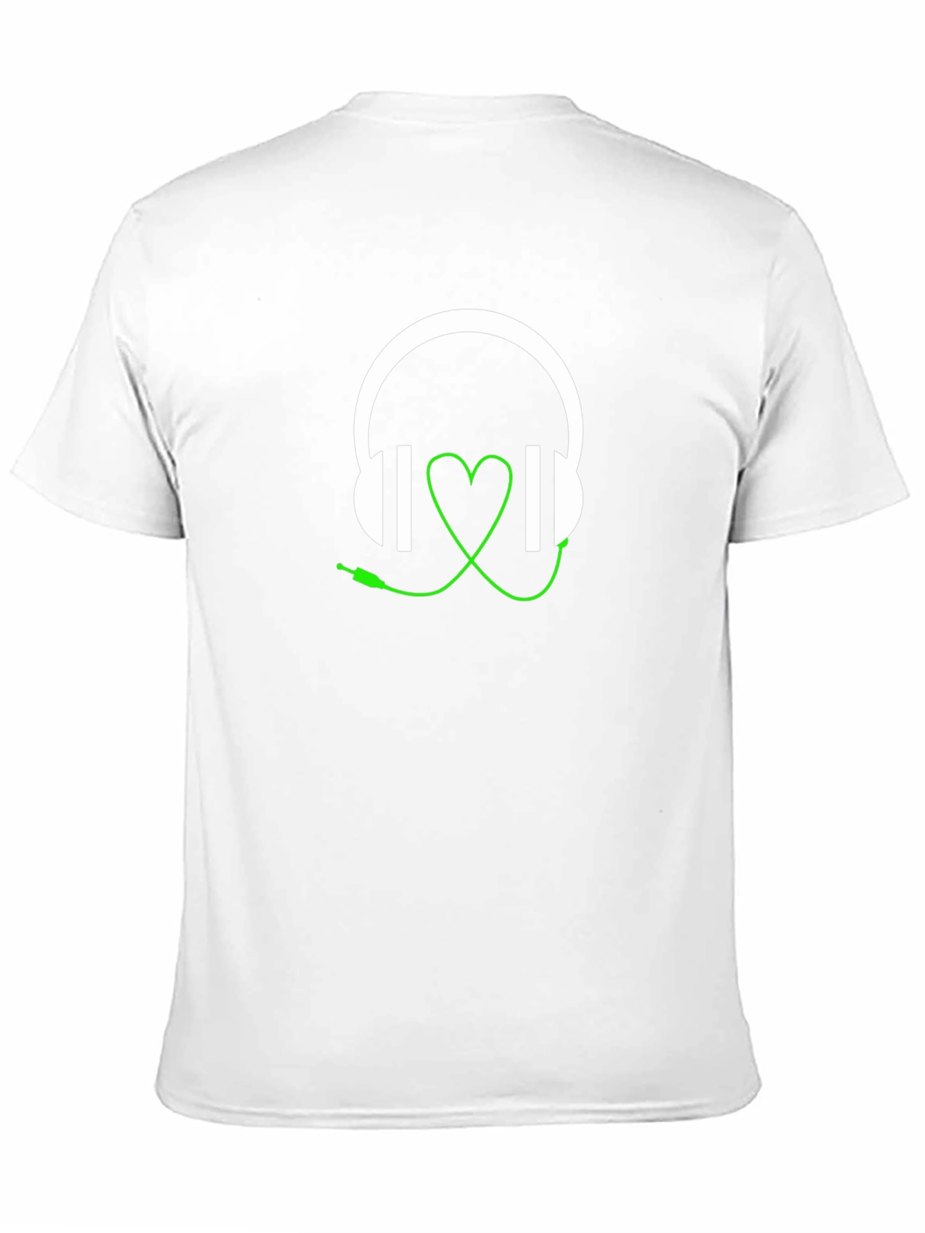 Black Headphones Heartbeat Graphic Tee view 11