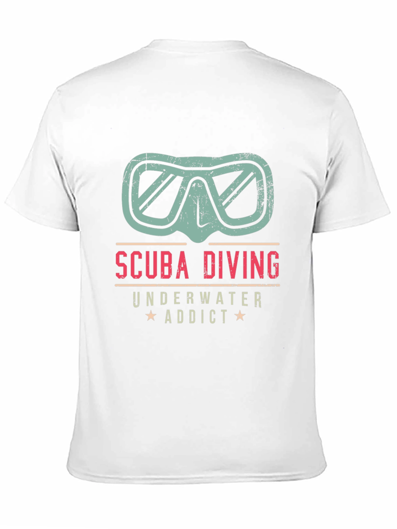 Black Scuba Diving Underwater Addict T-Shirt view 11