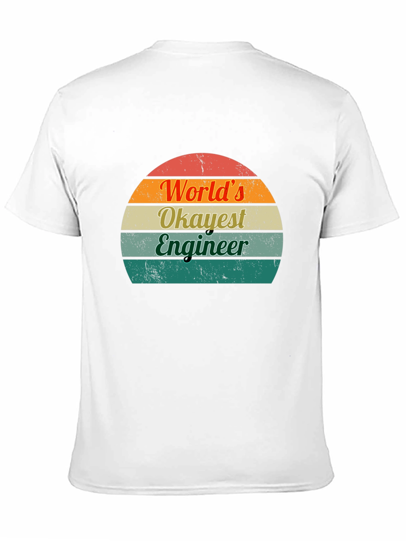 Black World's Okayest Engineer T-Shirt Retro Design view 11